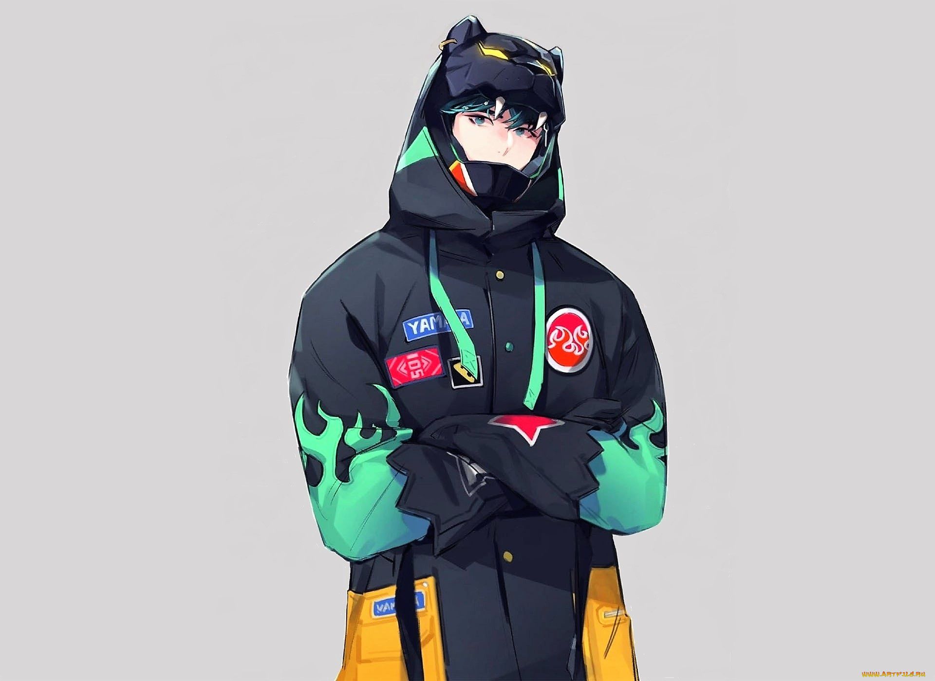 рисованное, люди, ван, ибо, костюм, пантера, комбинезон