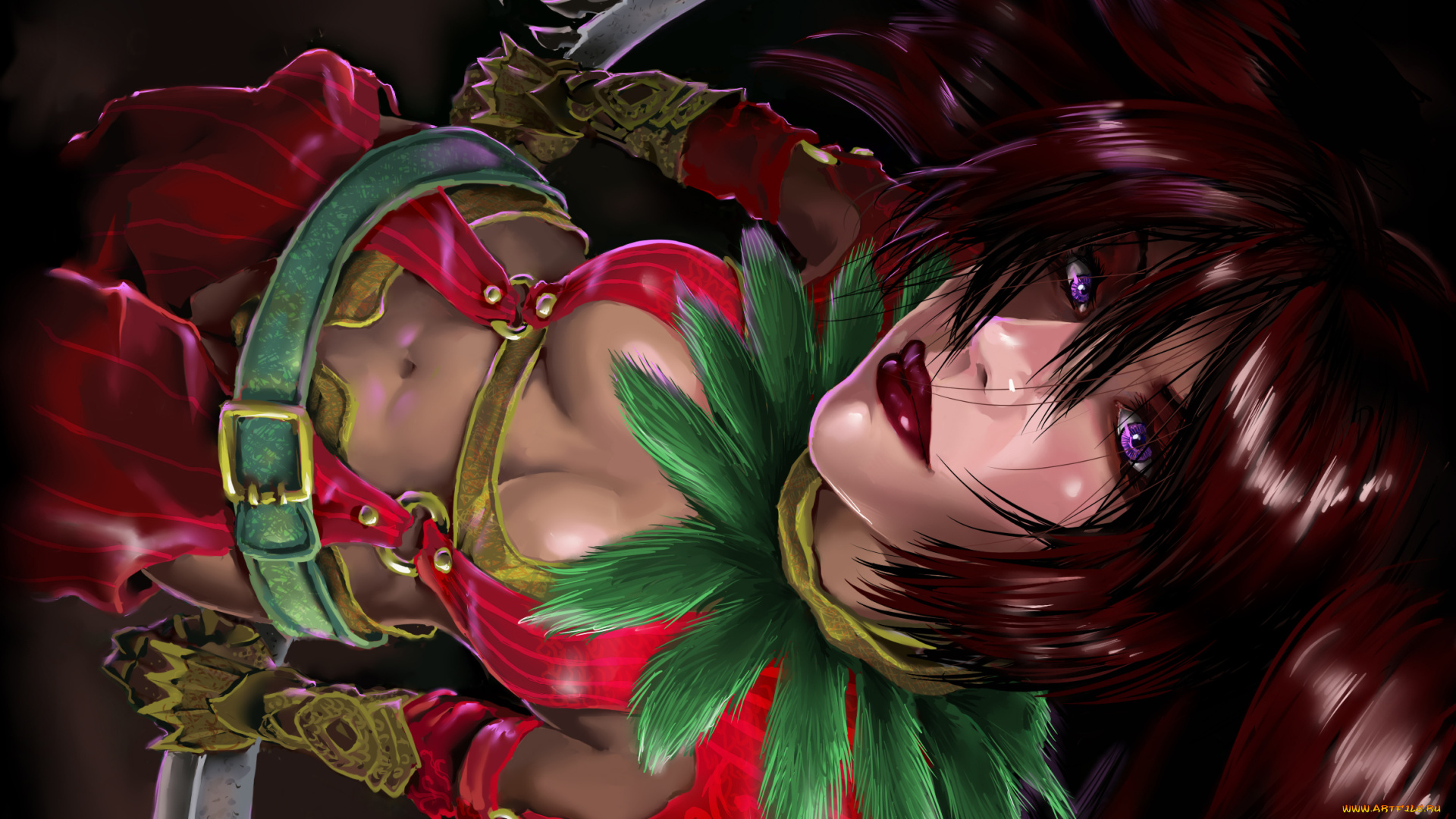 soul, calibur, видео, игры, soulcalibur, девушка, фон, взгляд, униформа, меч