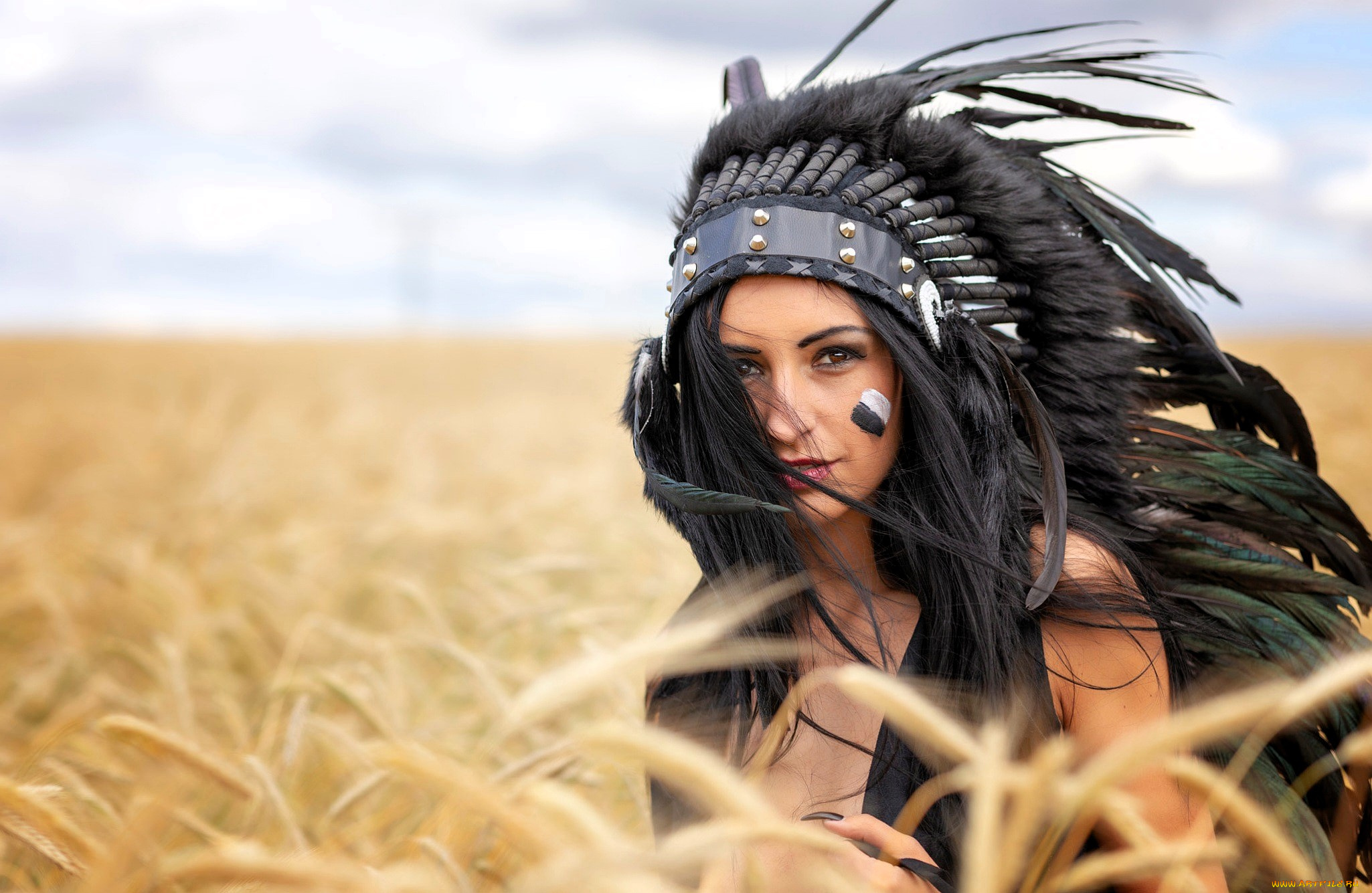 девушки, -, брюнетки, , шатенки, брюнетка, перья