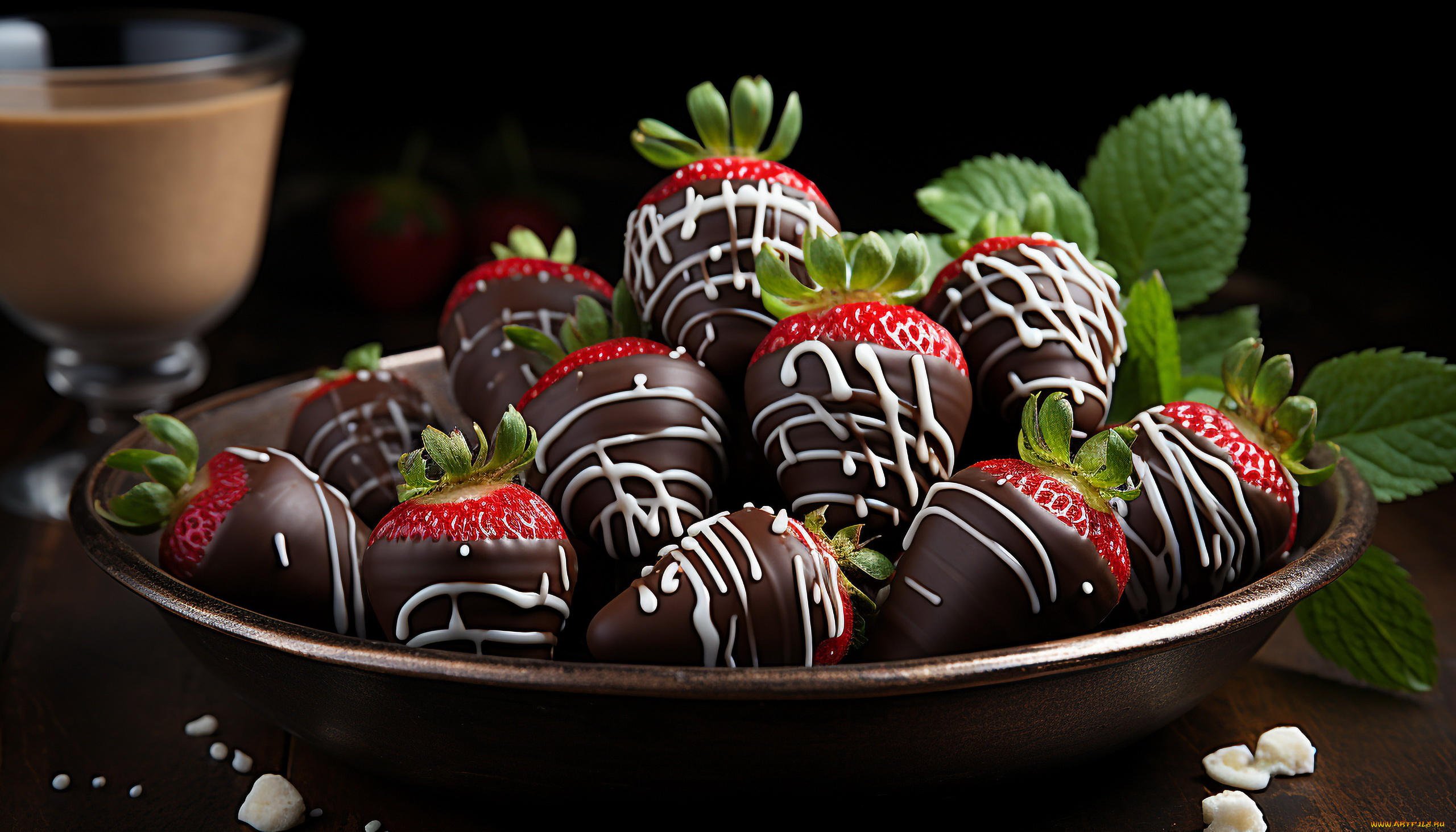 3д, графика, еда-, food, клубника