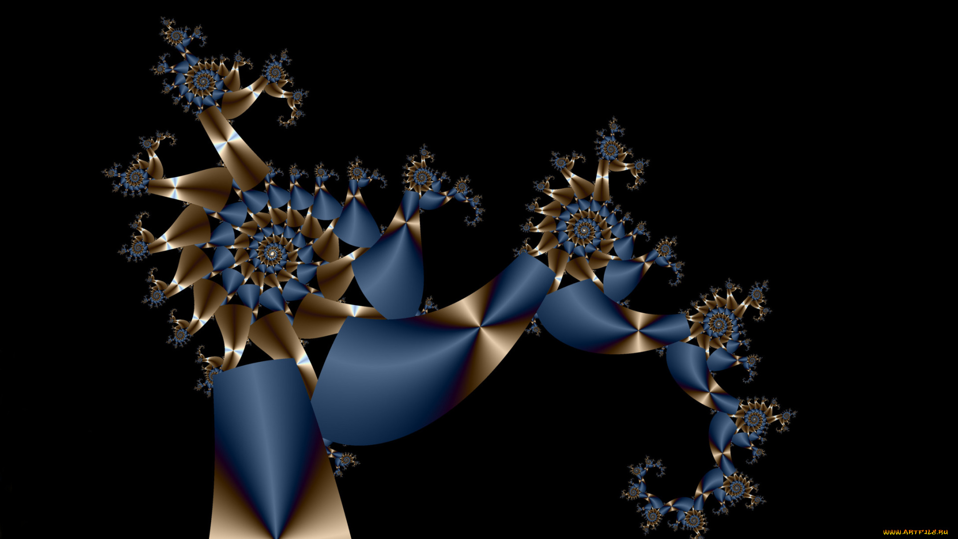 3д, графика, fractal, фракталы, узор, тёмный, фрактал