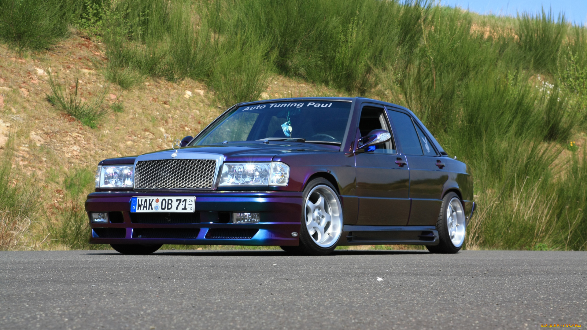 автомобили, mercedes, benz, purple, tuning