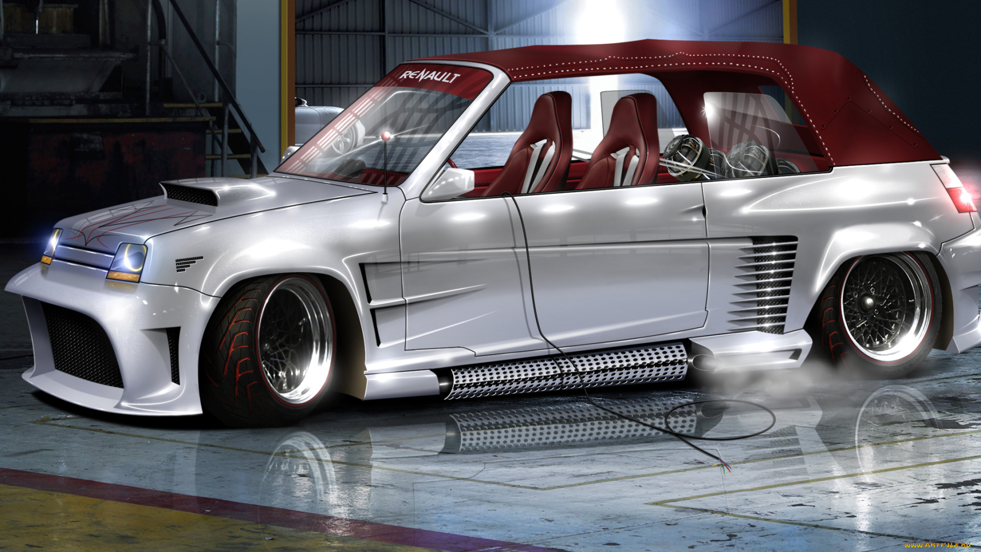 автомобили, виртуальный, тюнинг, renault, 5