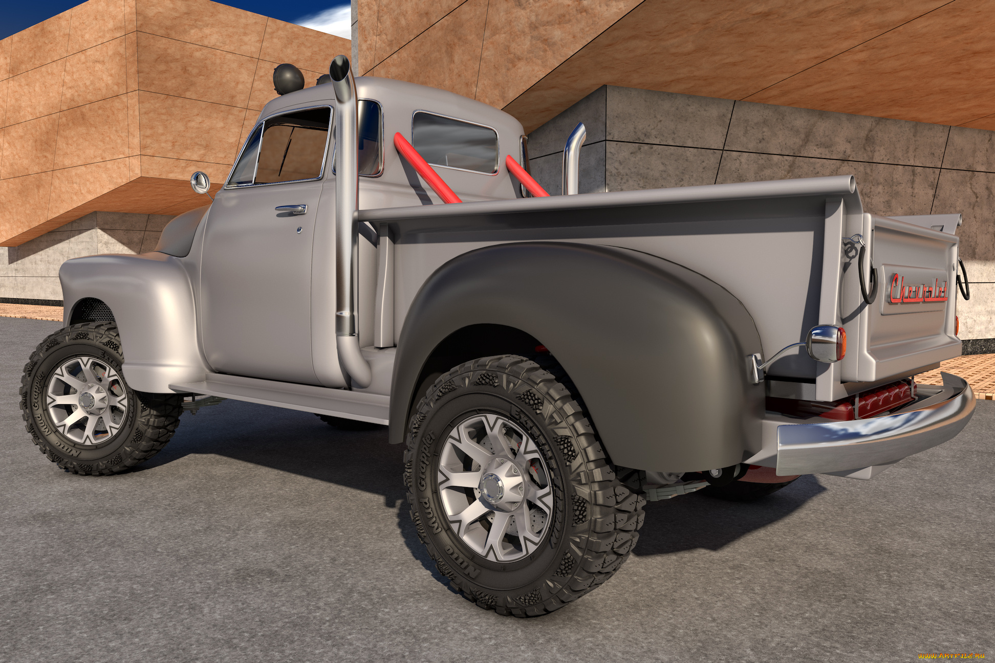 автомобили, 3д, 1951, chevrolet