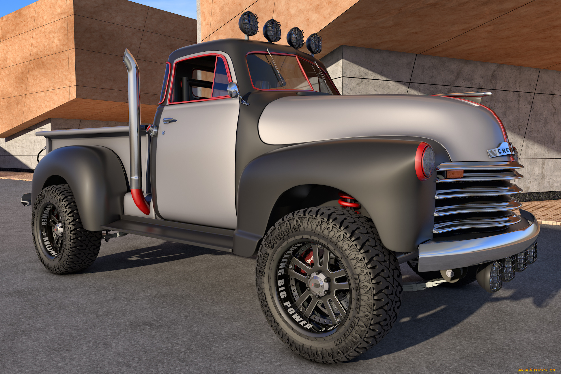 автомобили, 3д, 1951, chevrolet