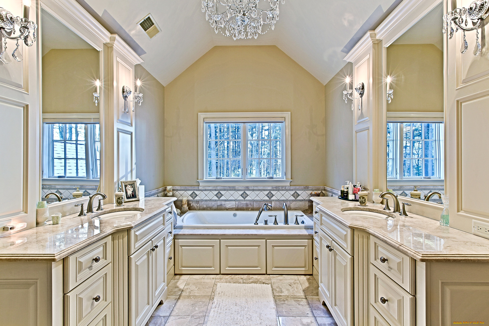 интерьер, ванная, туалетная, комнаты, роскошь