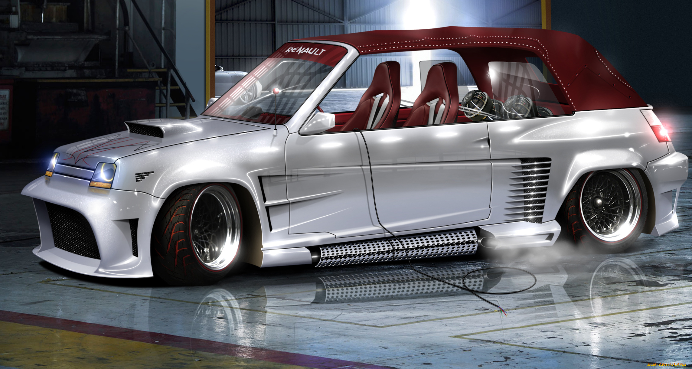 автомобили, виртуальный, тюнинг, renault, 5