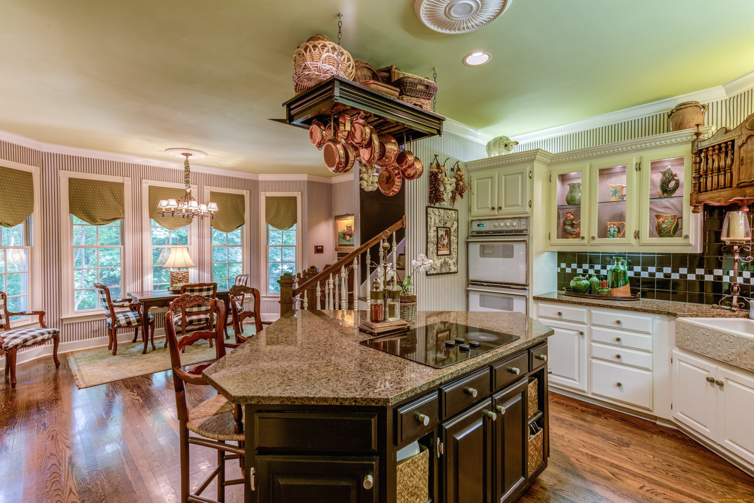 интерьер, кухня, мебель, посуда