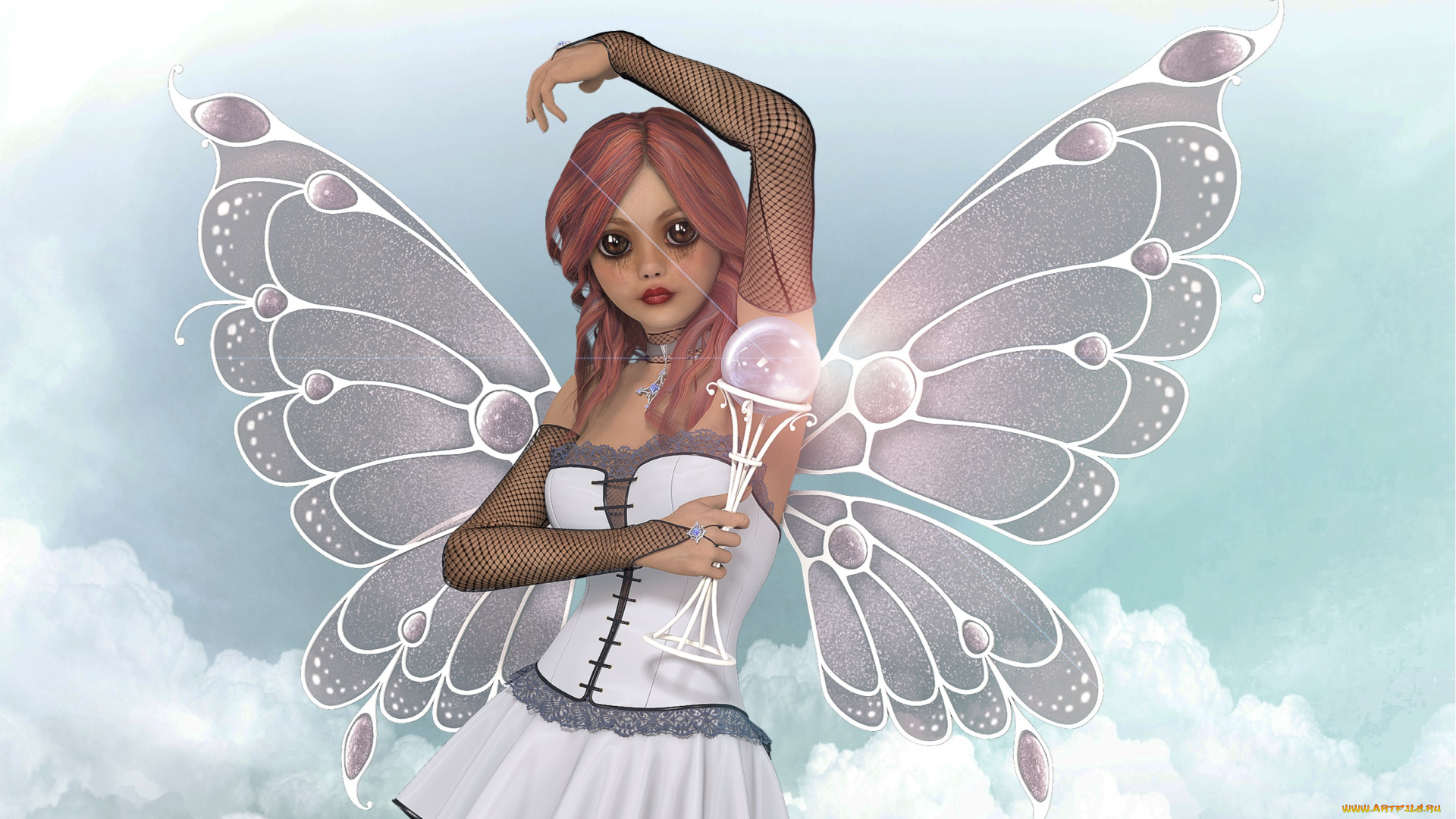 3д, графика, эльфы, , elves, взгляд, фея, крылья