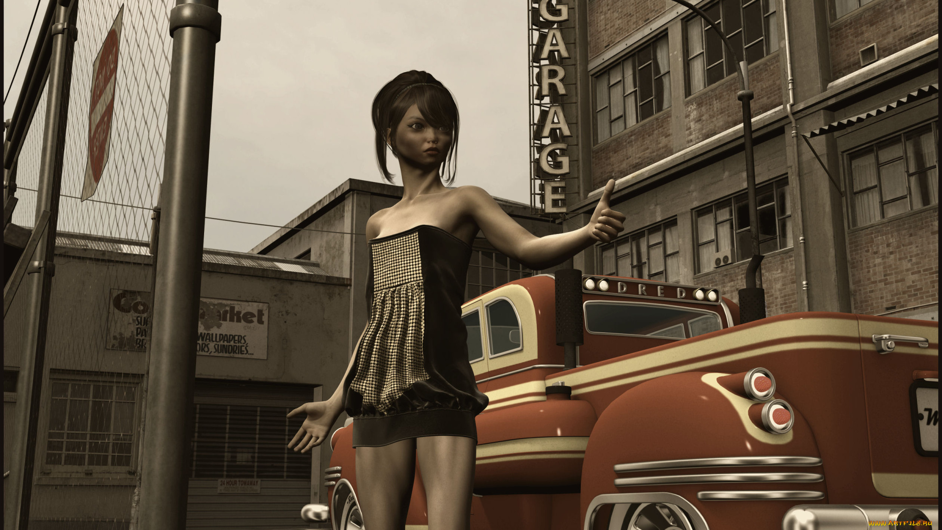 3д, графика, люди, , people, жест, взгляд, девушка