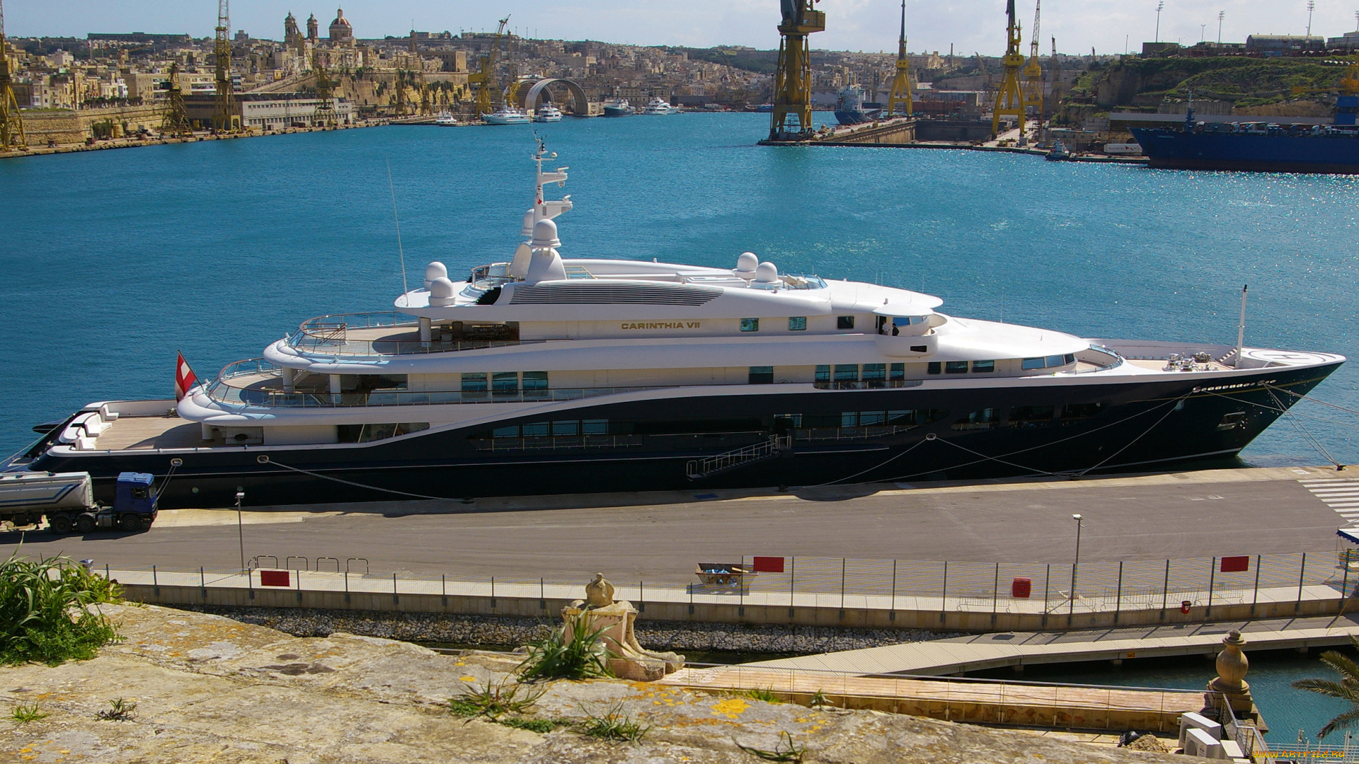 carinthia, vii, корабли, Яхты, море, суперяхта, причал