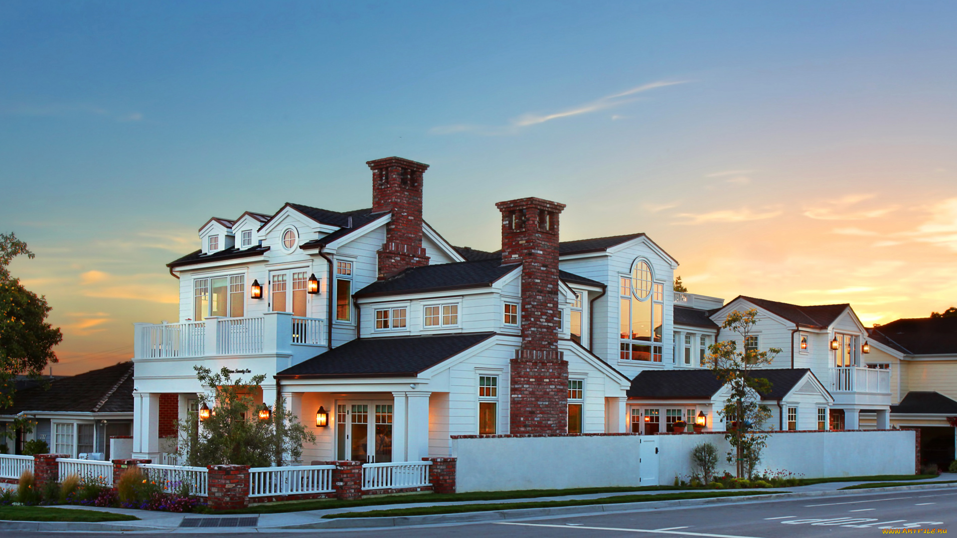 города, -, здания, , дома, фонари, огни, улица, дизайн, дома