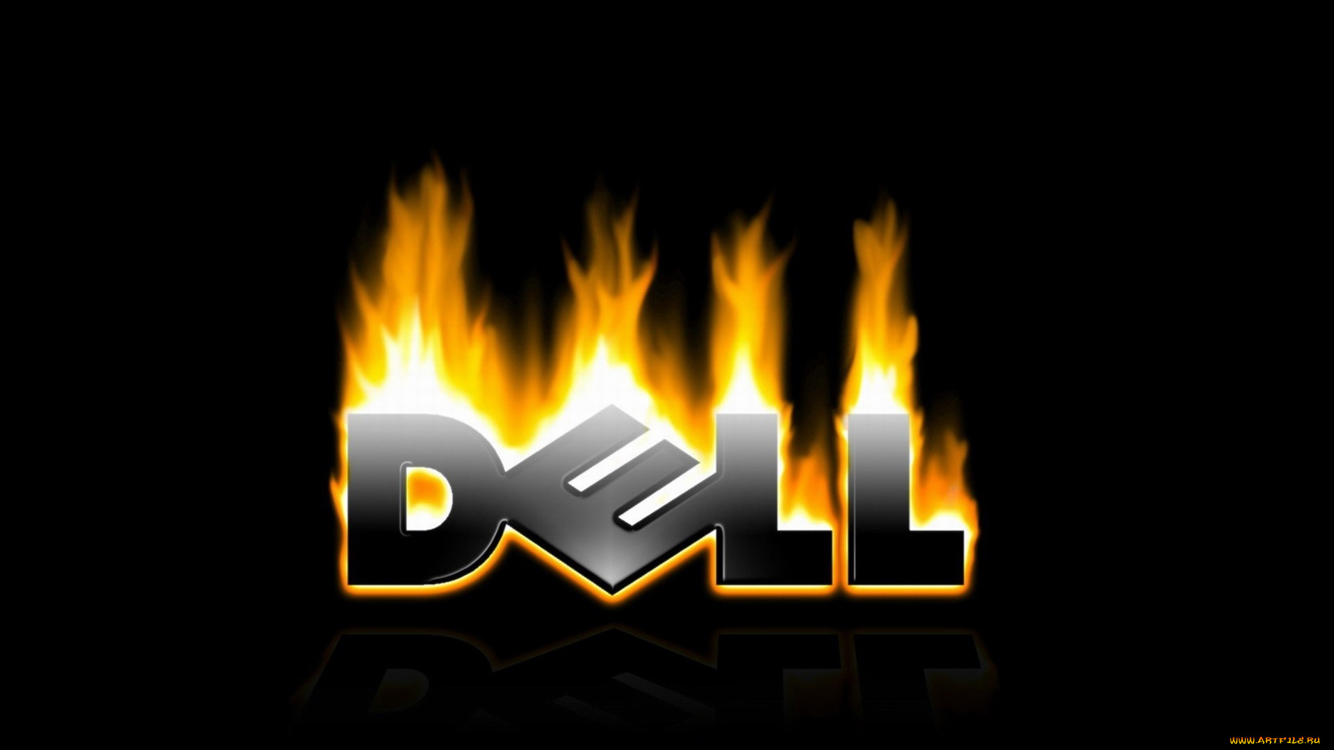 компьютеры, dell, фон, логотип