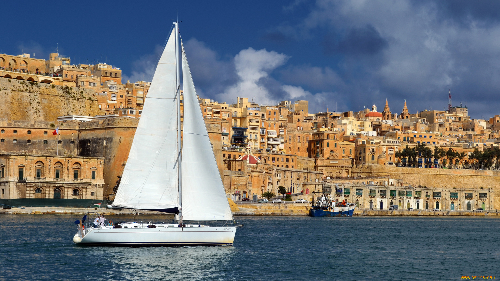 корабли, Яхты, море, яхта, мальта