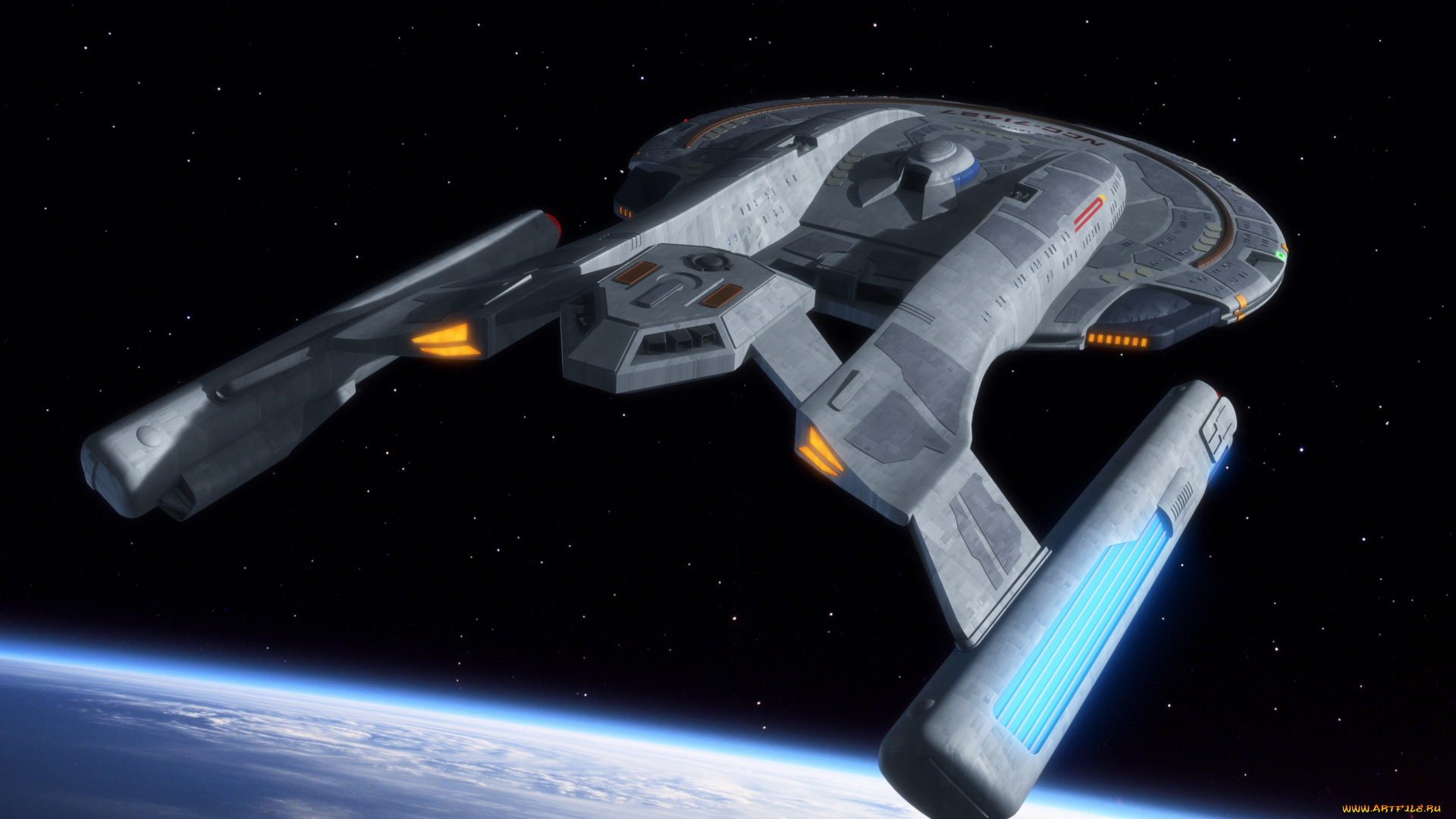 космос, арт, звезды, вселенная, космический, корабль