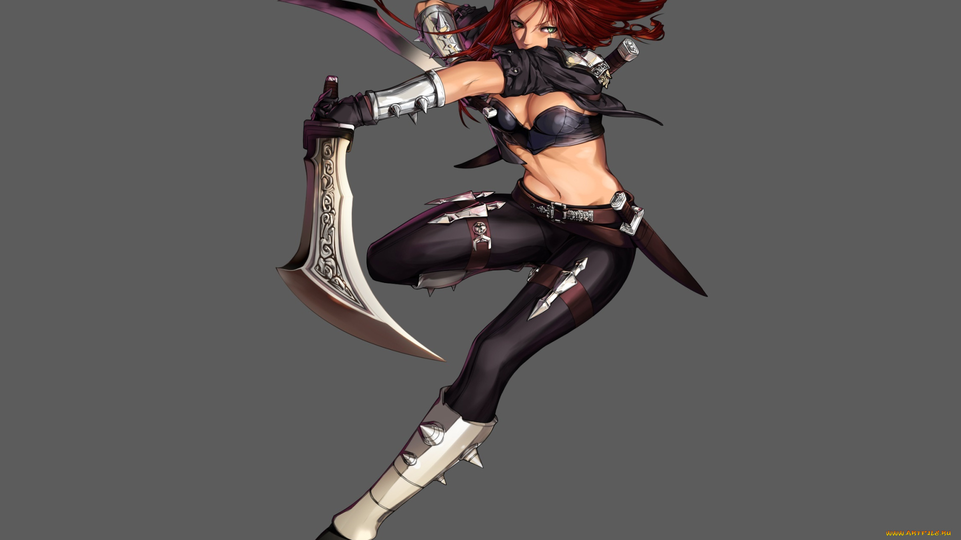 league, of, legends, фэнтези, девушки, девушка, lol, league, of, legends, игра, арт, katarina, оружие