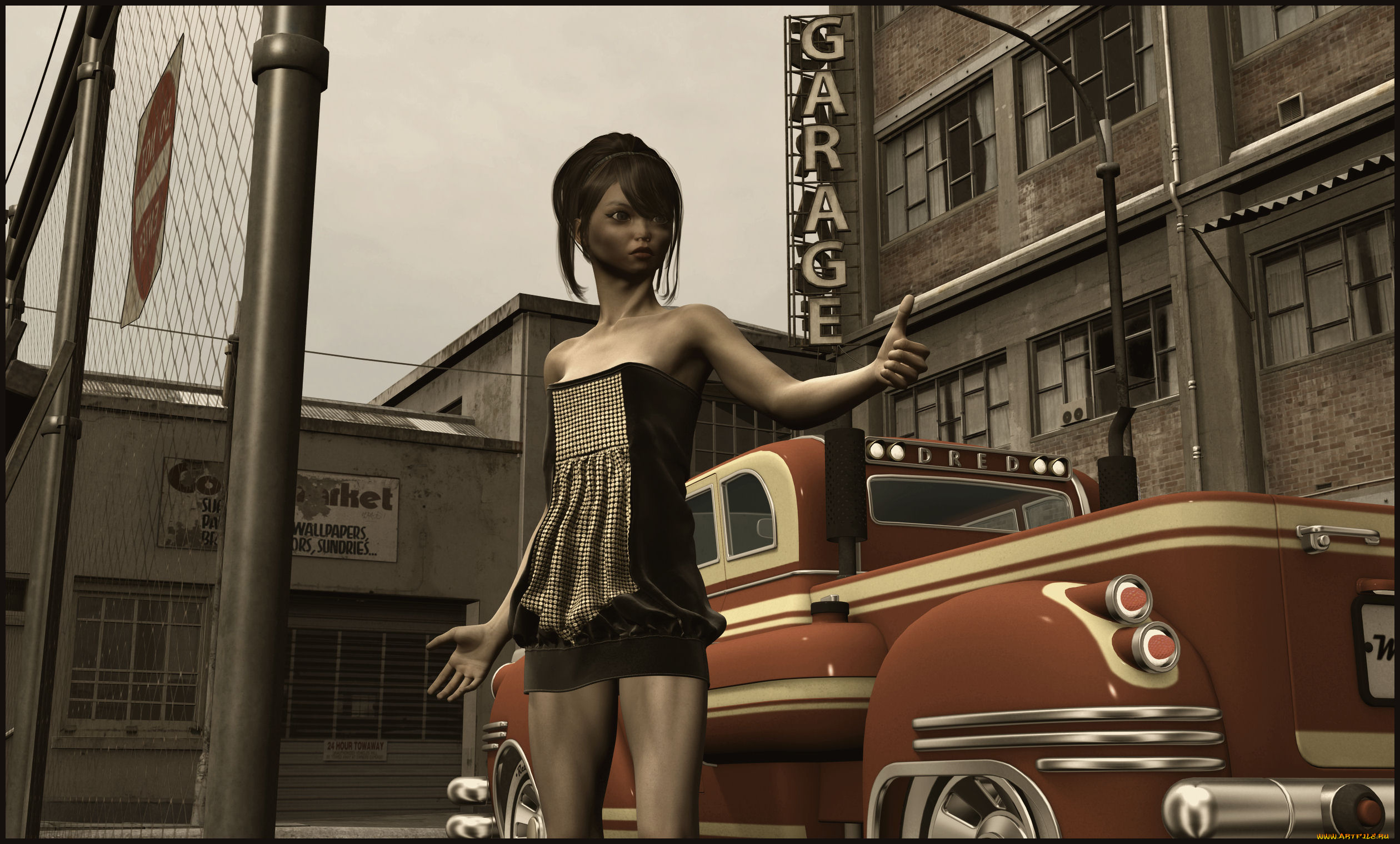 3д, графика, люди, , people, жест, взгляд, девушка