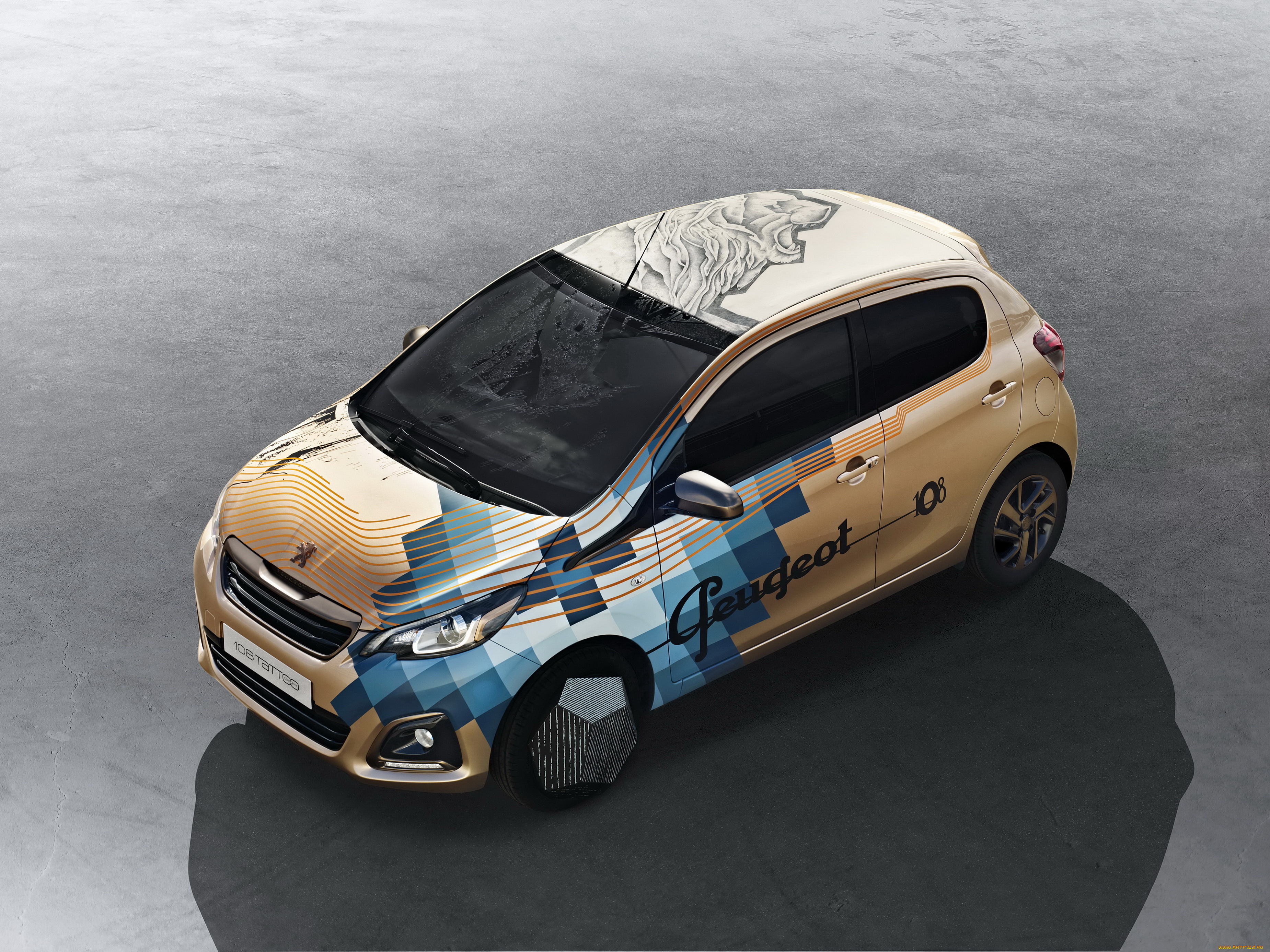 2014, peugeot, 108, tattoo, автомобили, peugeot, tattoo, тюнинг