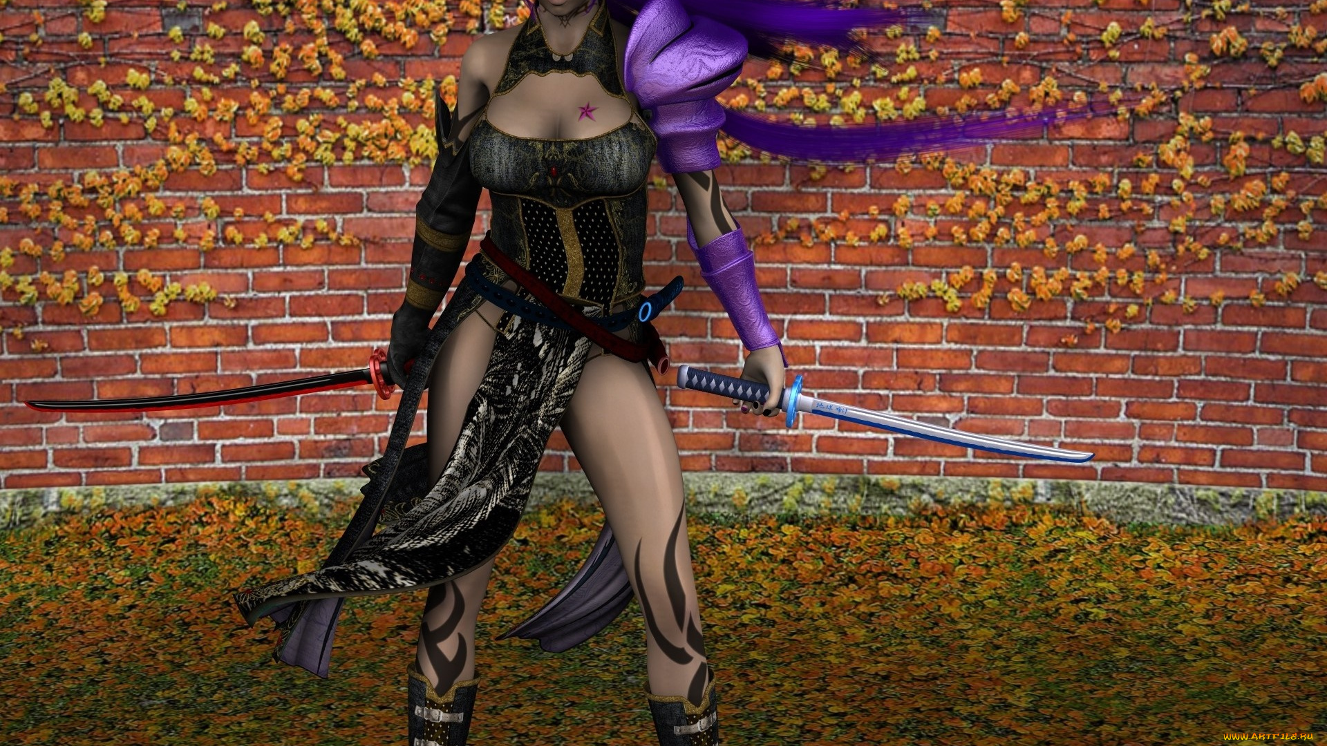 3д, графика, фантазия, , fantasy, девушка, взгляд, фон, оружие