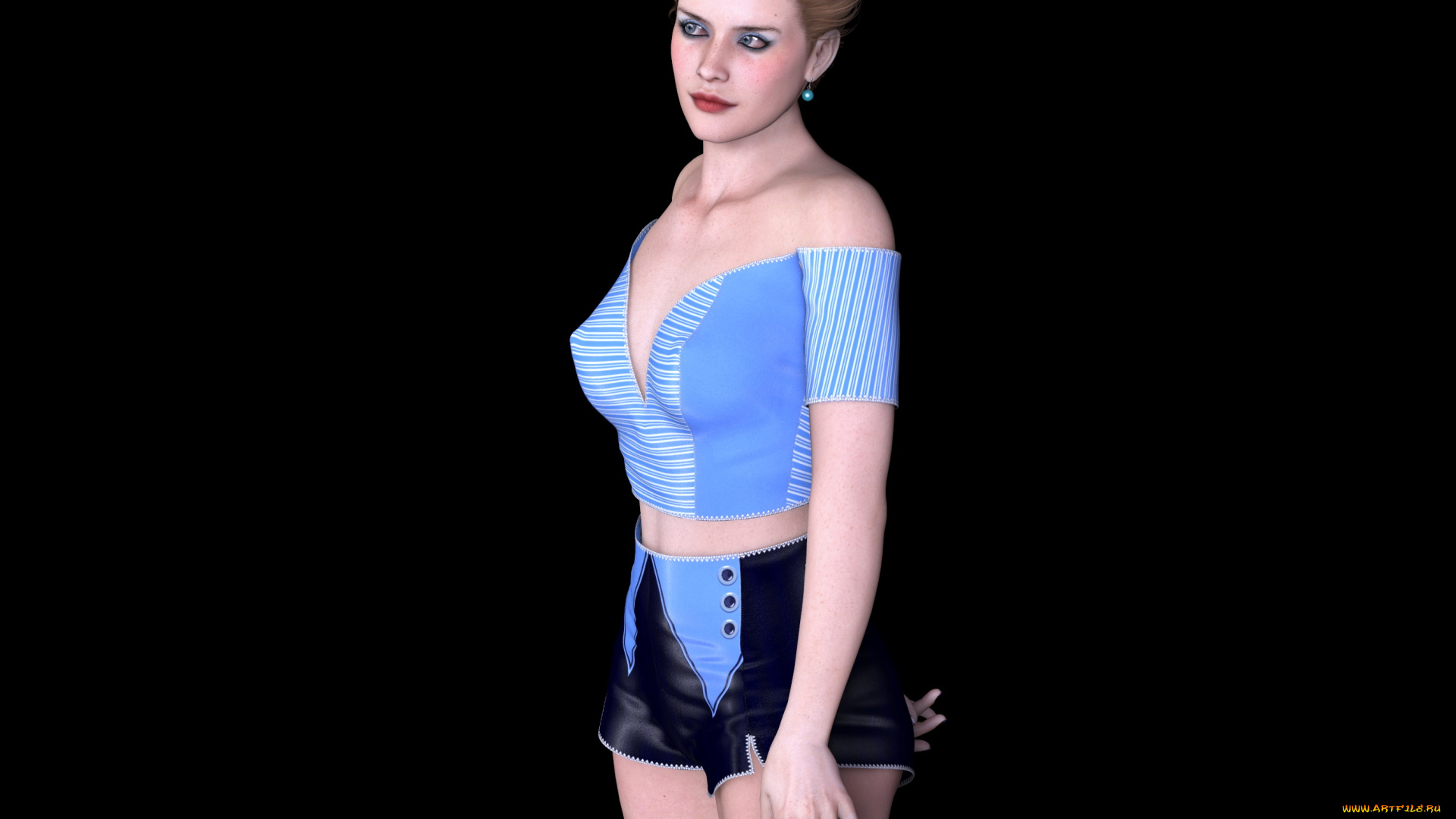 3д, графика, люди, , people, девушка, взгляд, фон