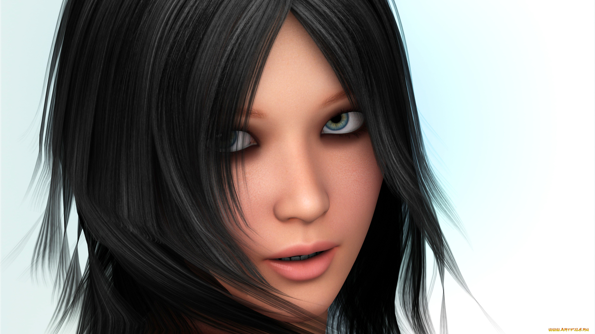 3д, графика, люди, , people, девушка, взгляд, фон