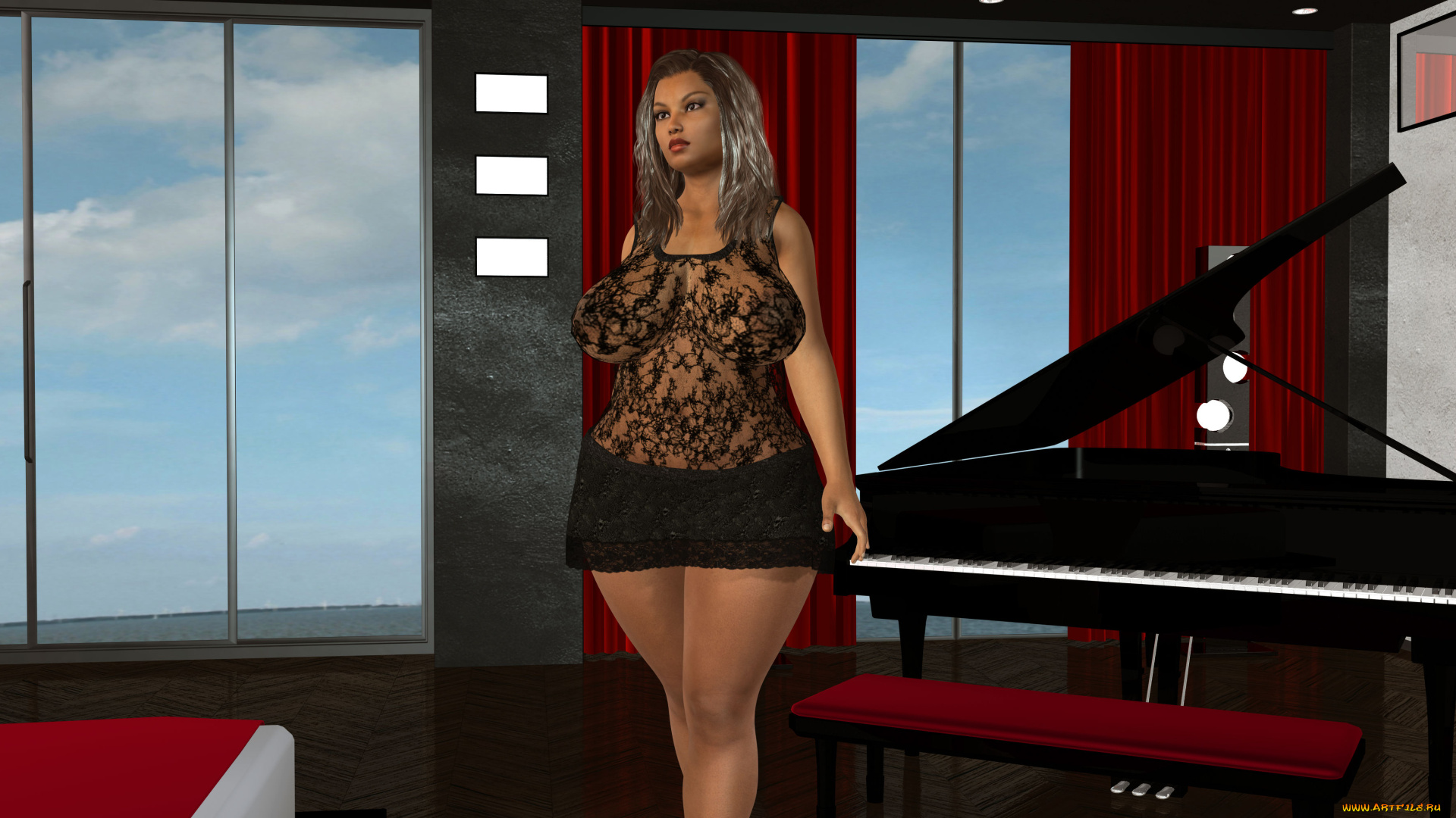 3д, графика, люди, , people, фон, взгляд, девушка