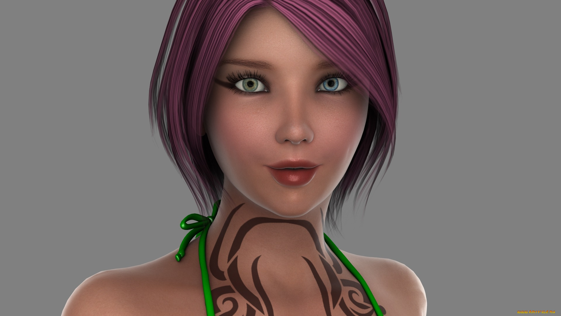 3д, графика, портрет, , portraits, девушка, взгляд, фон