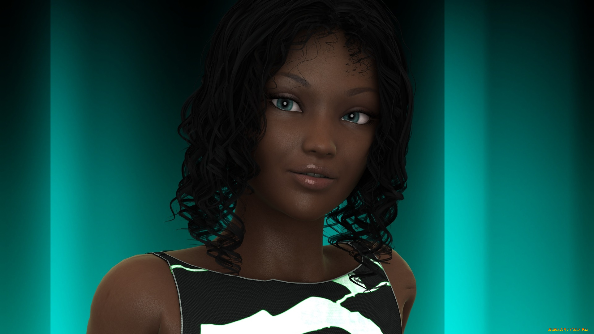 3д, графика, портрет, , portraits, девушка, взгляд, фон