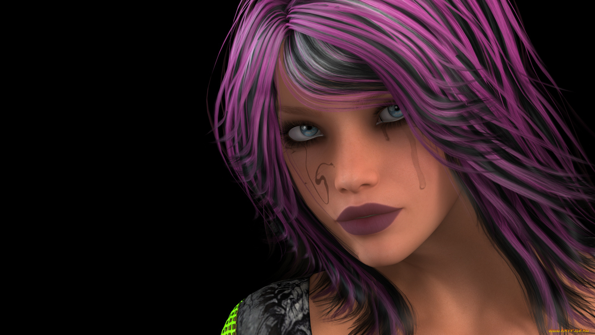 3д, графика, портрет, , portraits, девушка, взгляд, фон