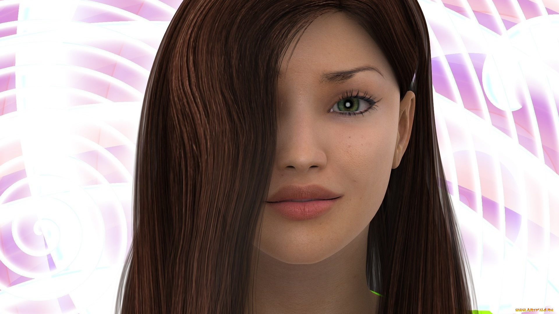 3д, графика, портрет, , portraits, девушка, взгляд, фон