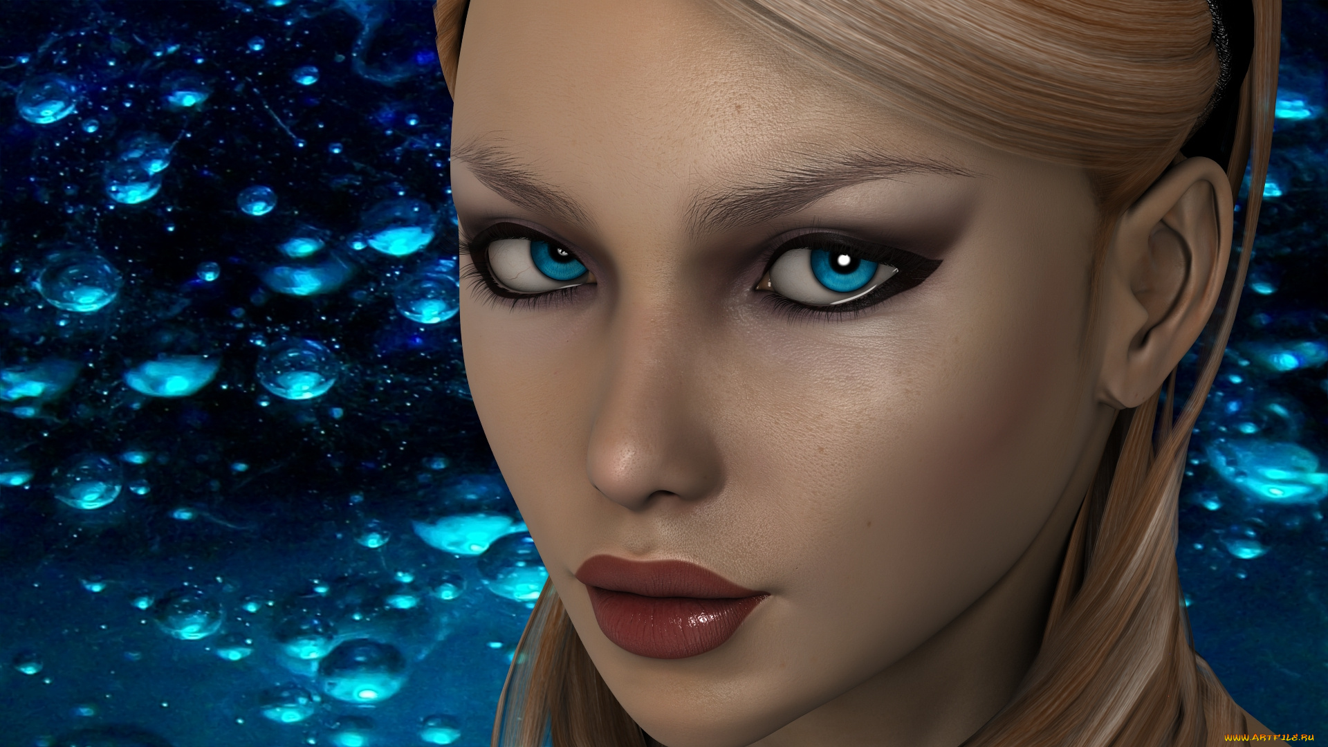 3д, графика, портрет, , portraits, фон, взгляд, девушка