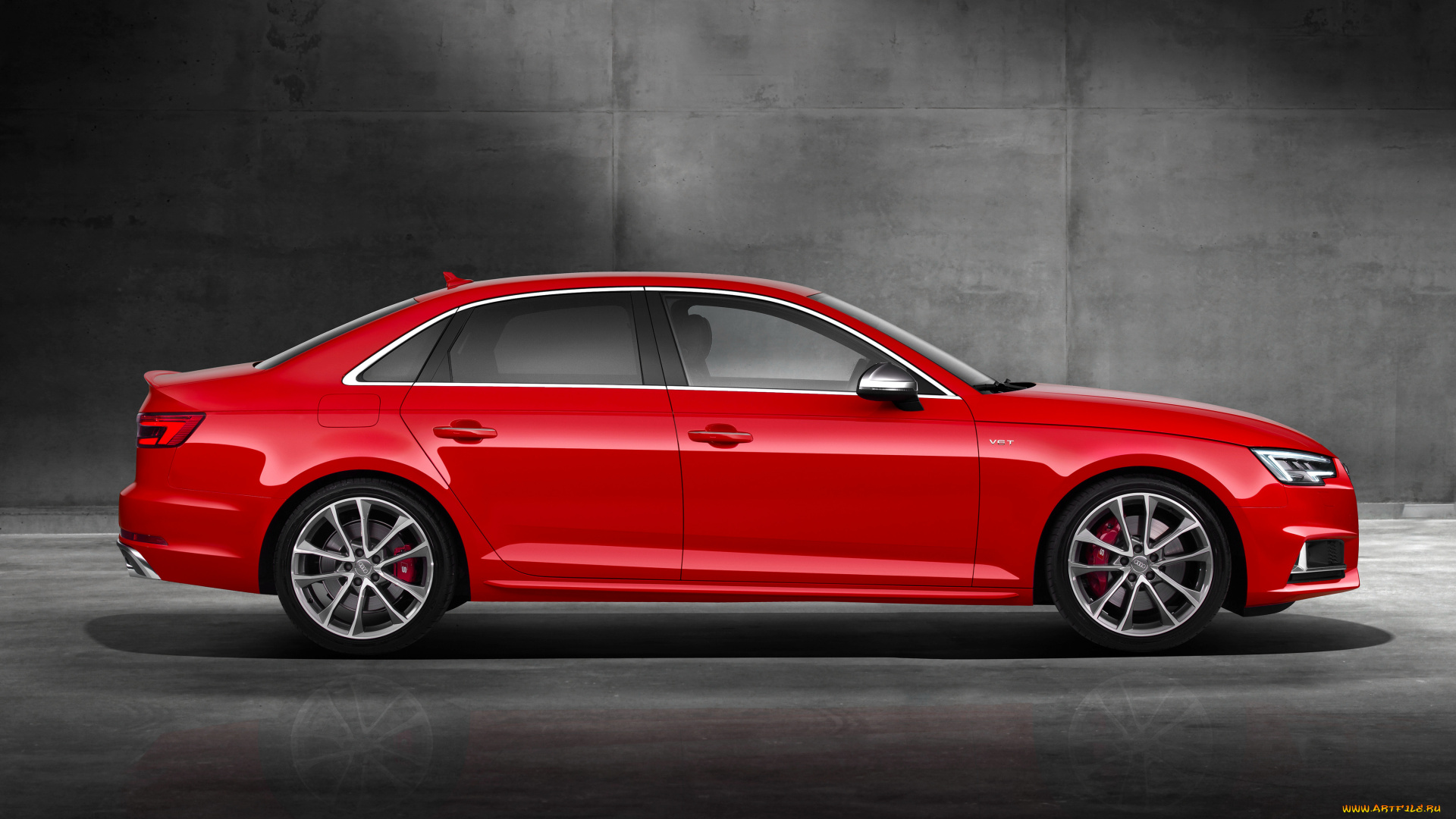 автомобили, audi, красный, 2016г, b9, sedan, s4