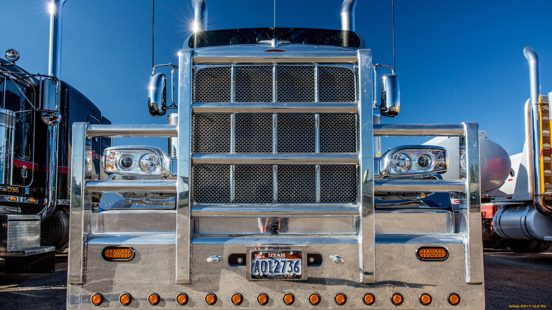 автомобили, peterbilt, седельный, грузовик, тяжелый, тягач