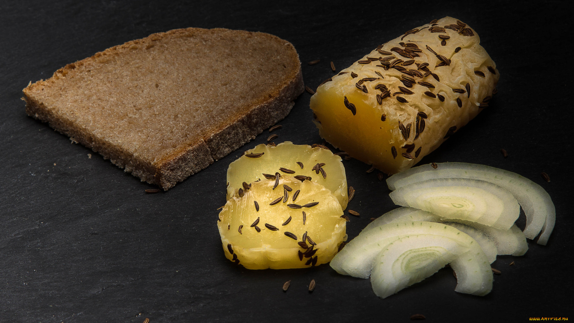 еда, разное, хлеб, лук