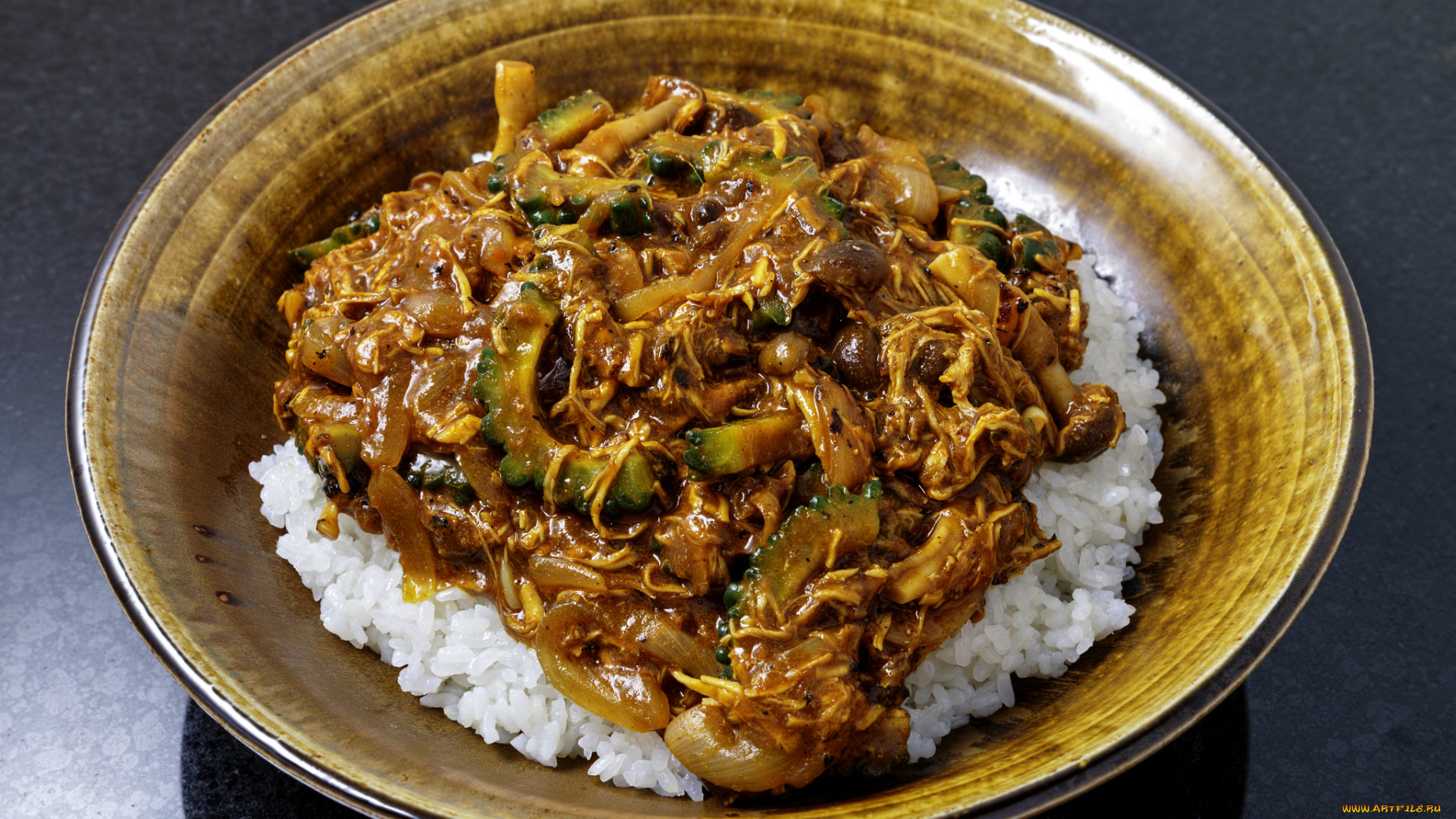 еда, вторые, блюда, рис, соус