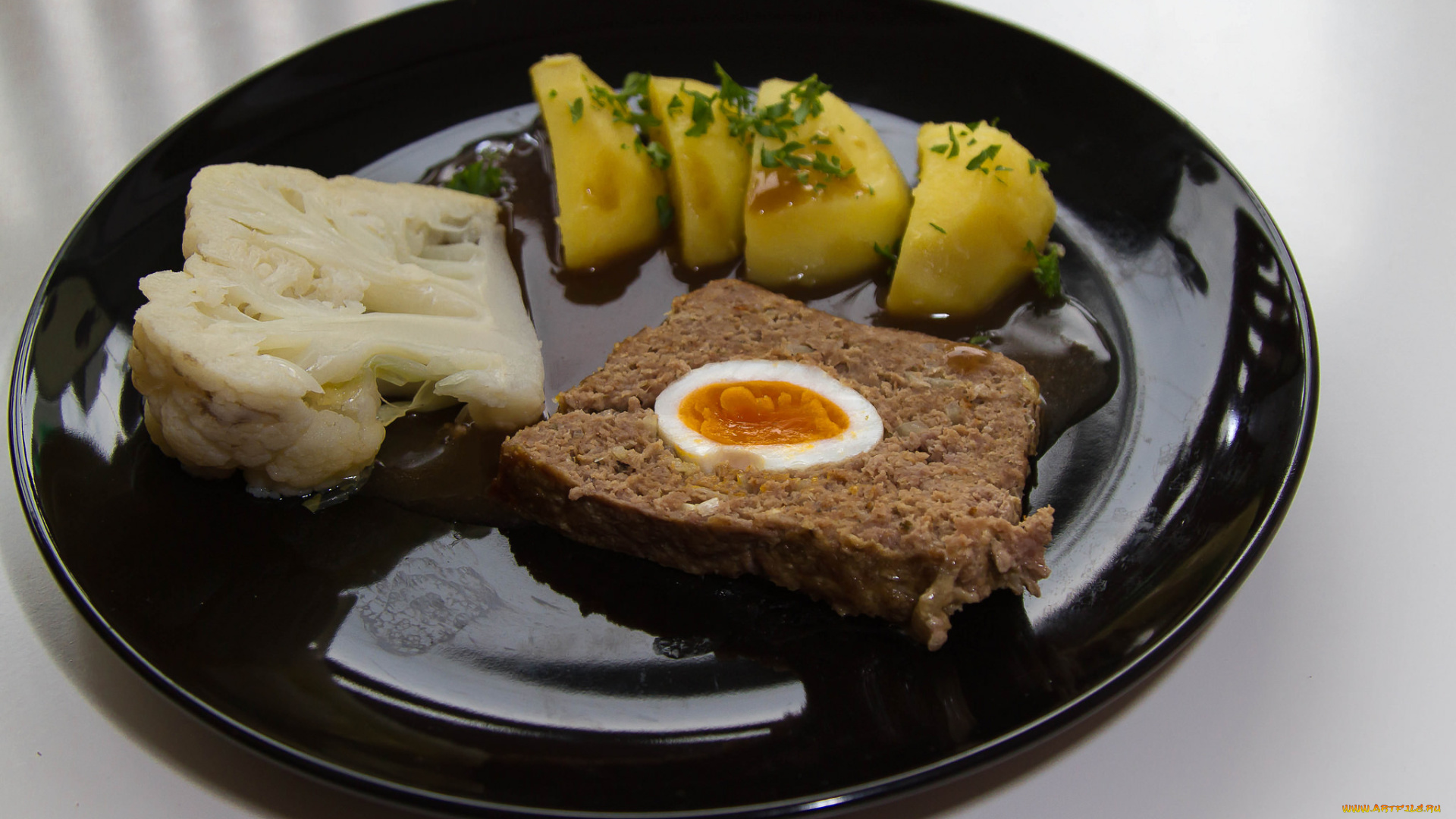 еда, Яичные, блюда, картошка, рулет, овощи