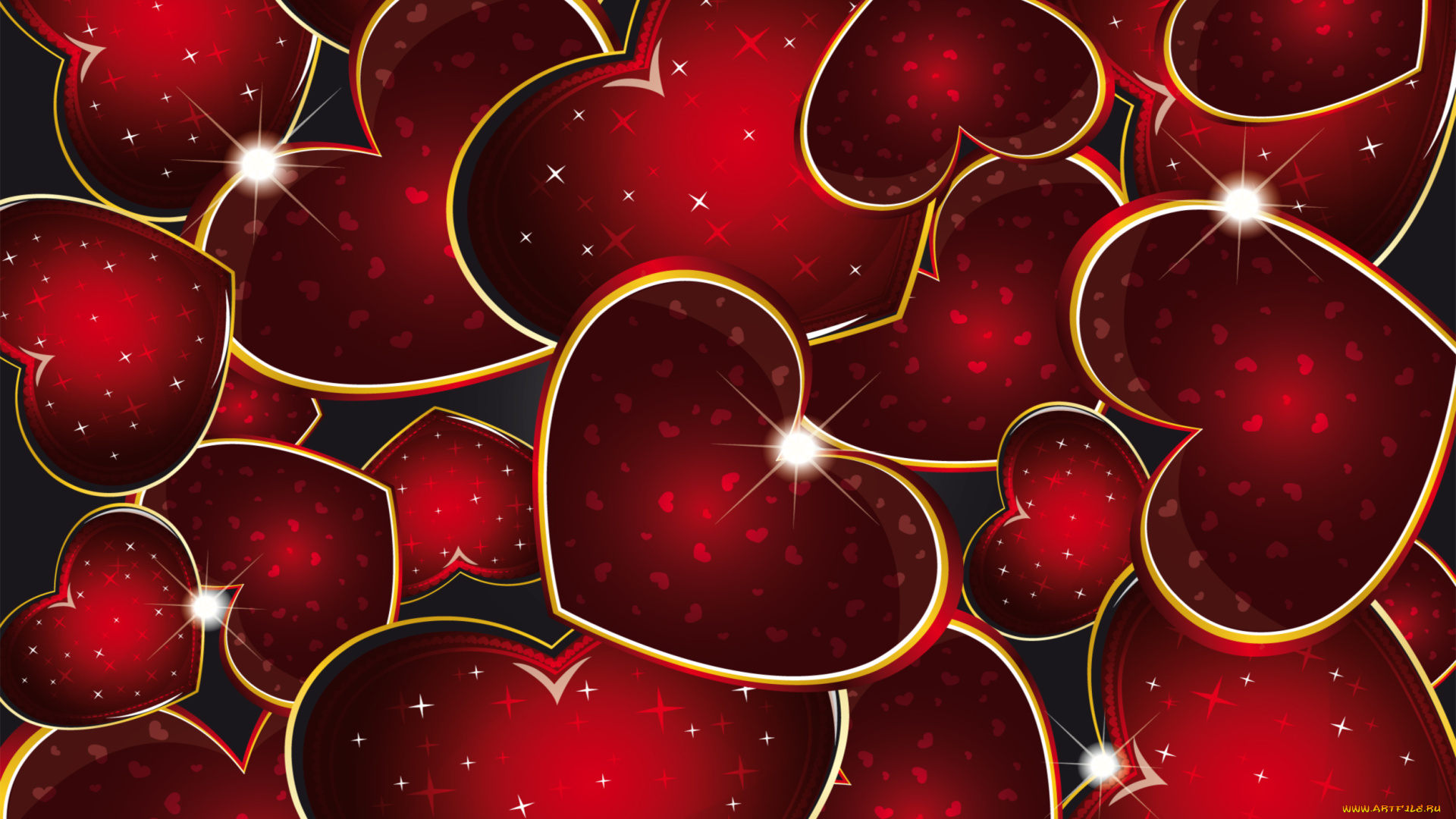 праздничные, день, святого, валентина, , сердечки, , любовь, red, hearts, romantic, love, valentine, background, фон, сердечки