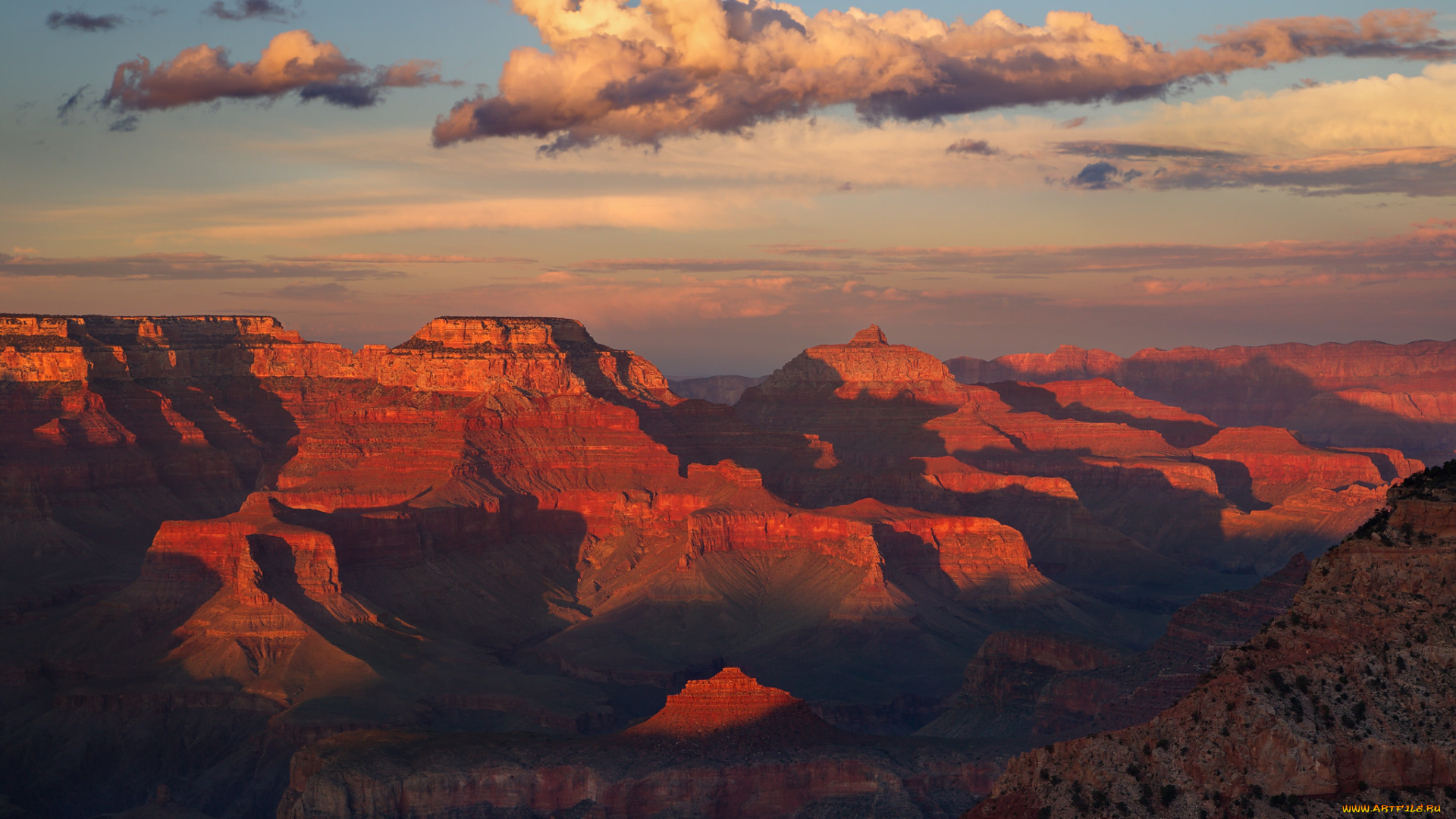 природа, горы, облака, небо