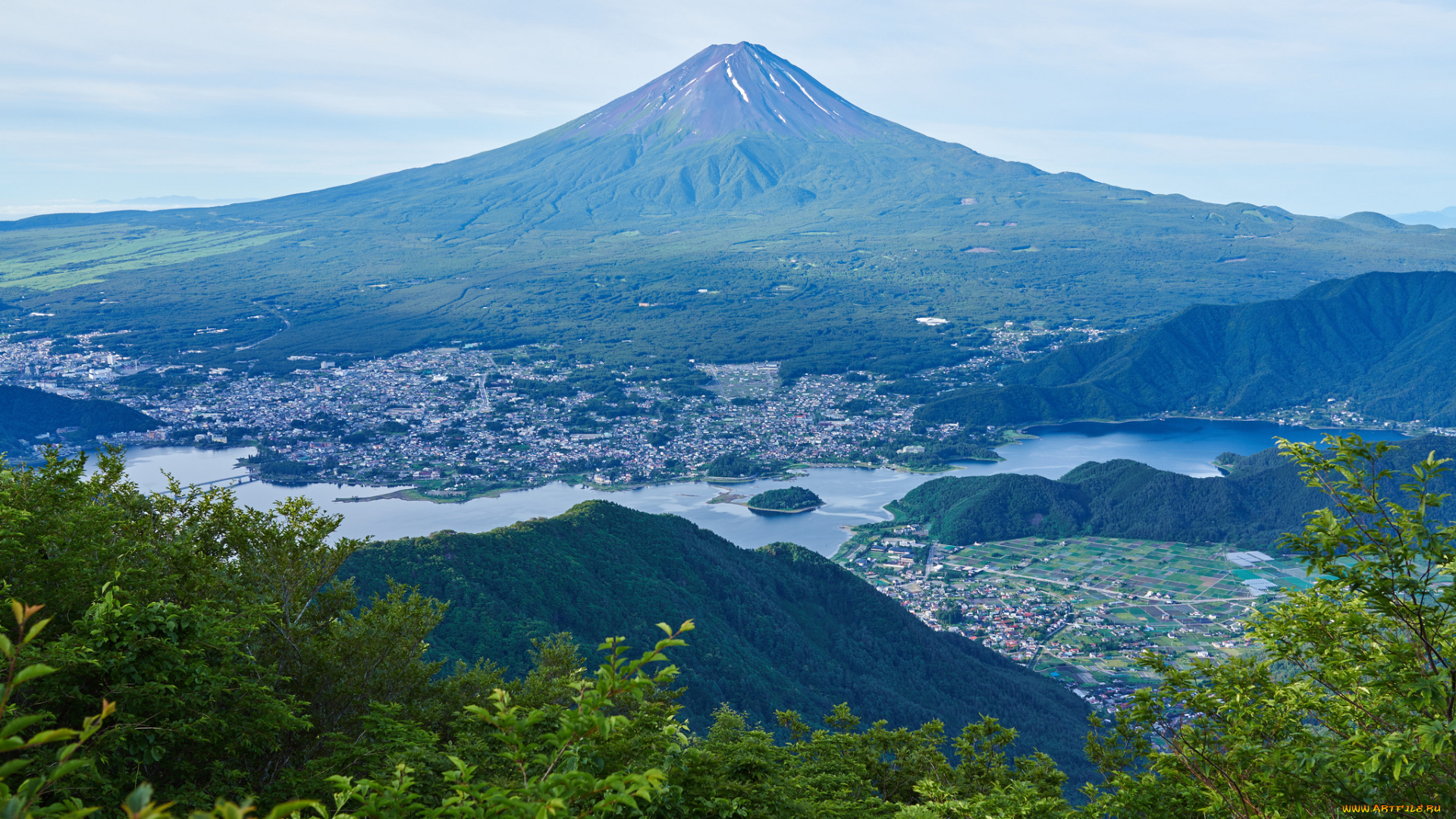 природа, горы, пейзаж, город, гора