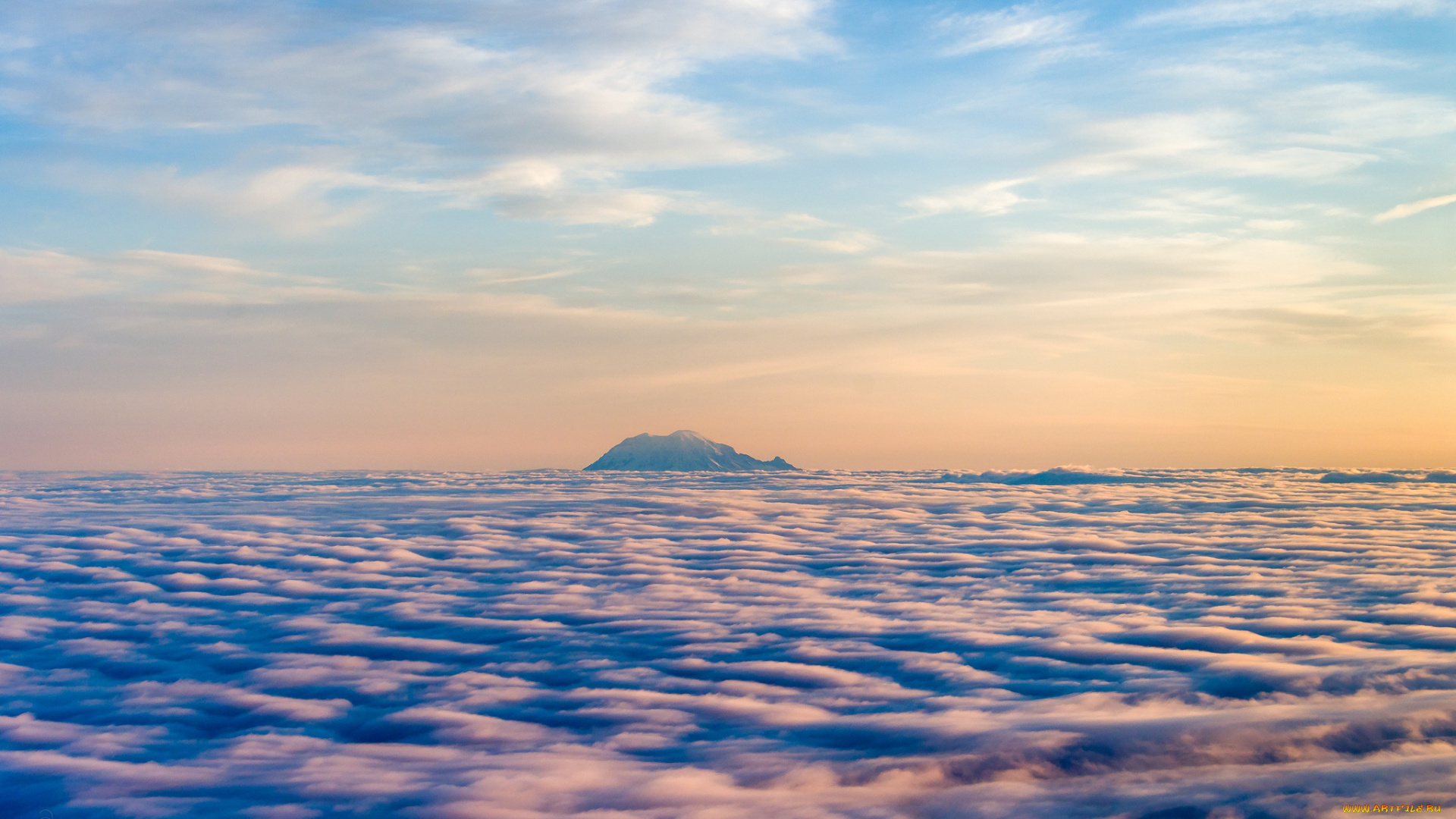 природа, облака, горы