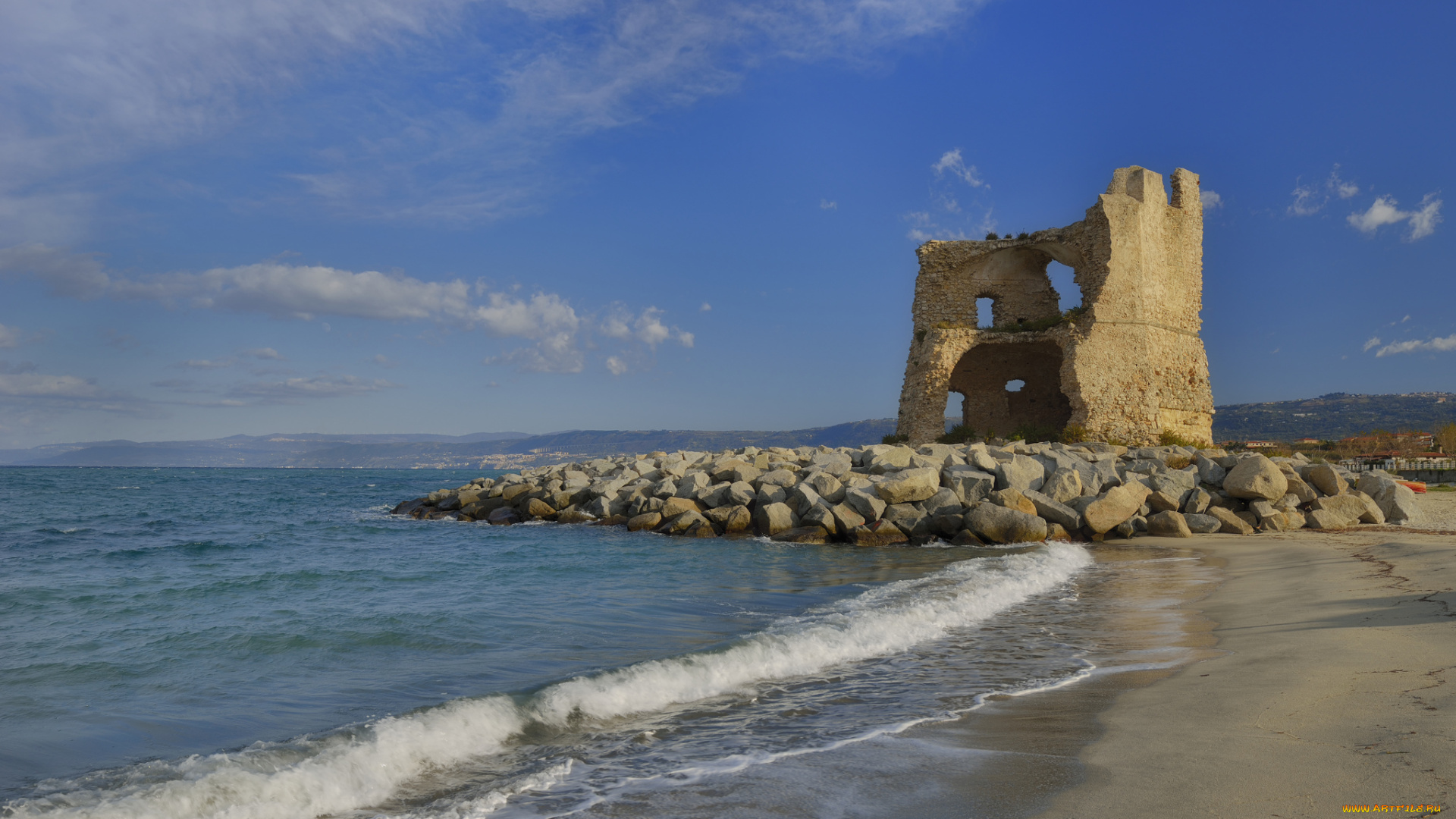 природа, побережье, море, берег