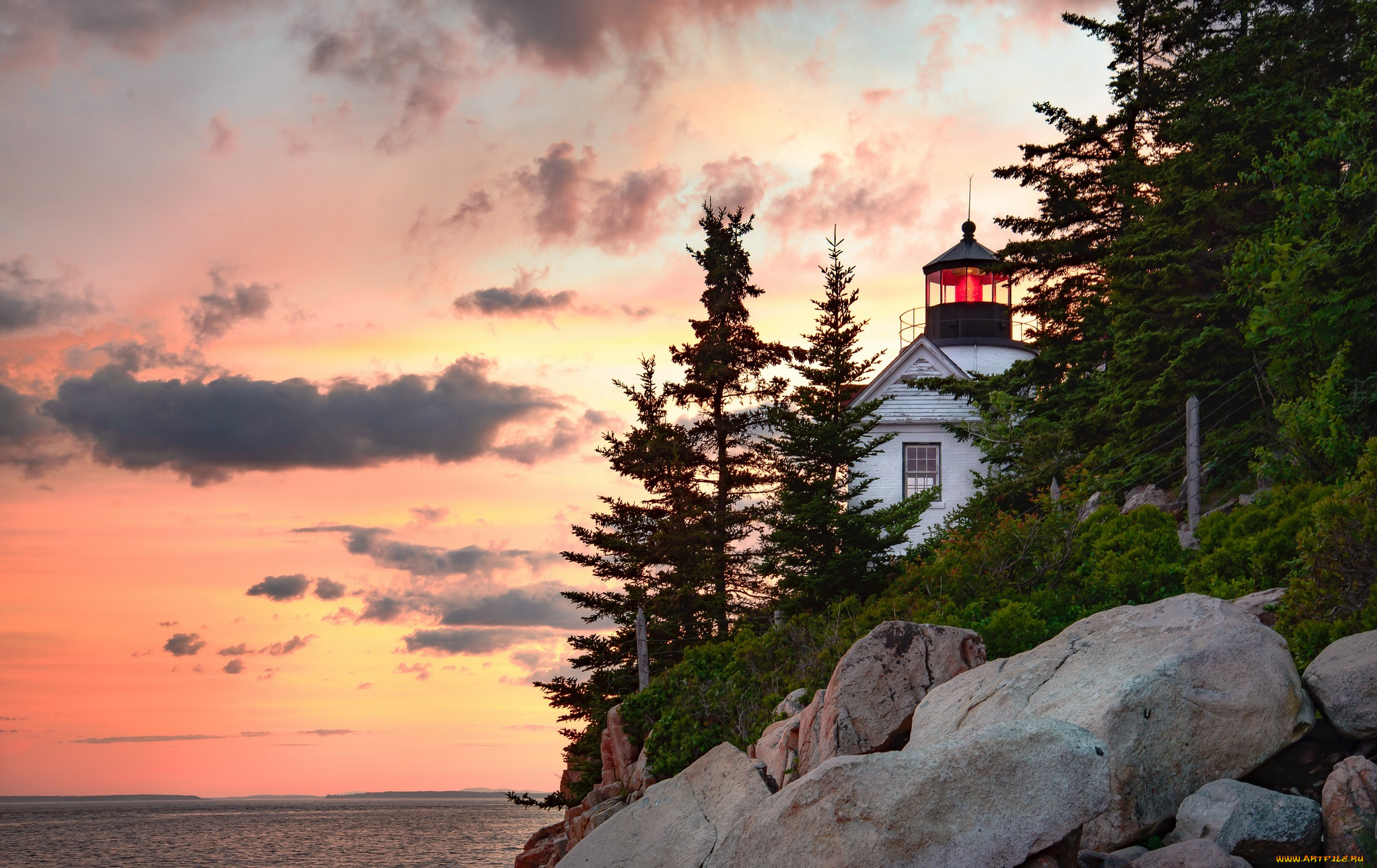 природа, маяки, побережье, маяк