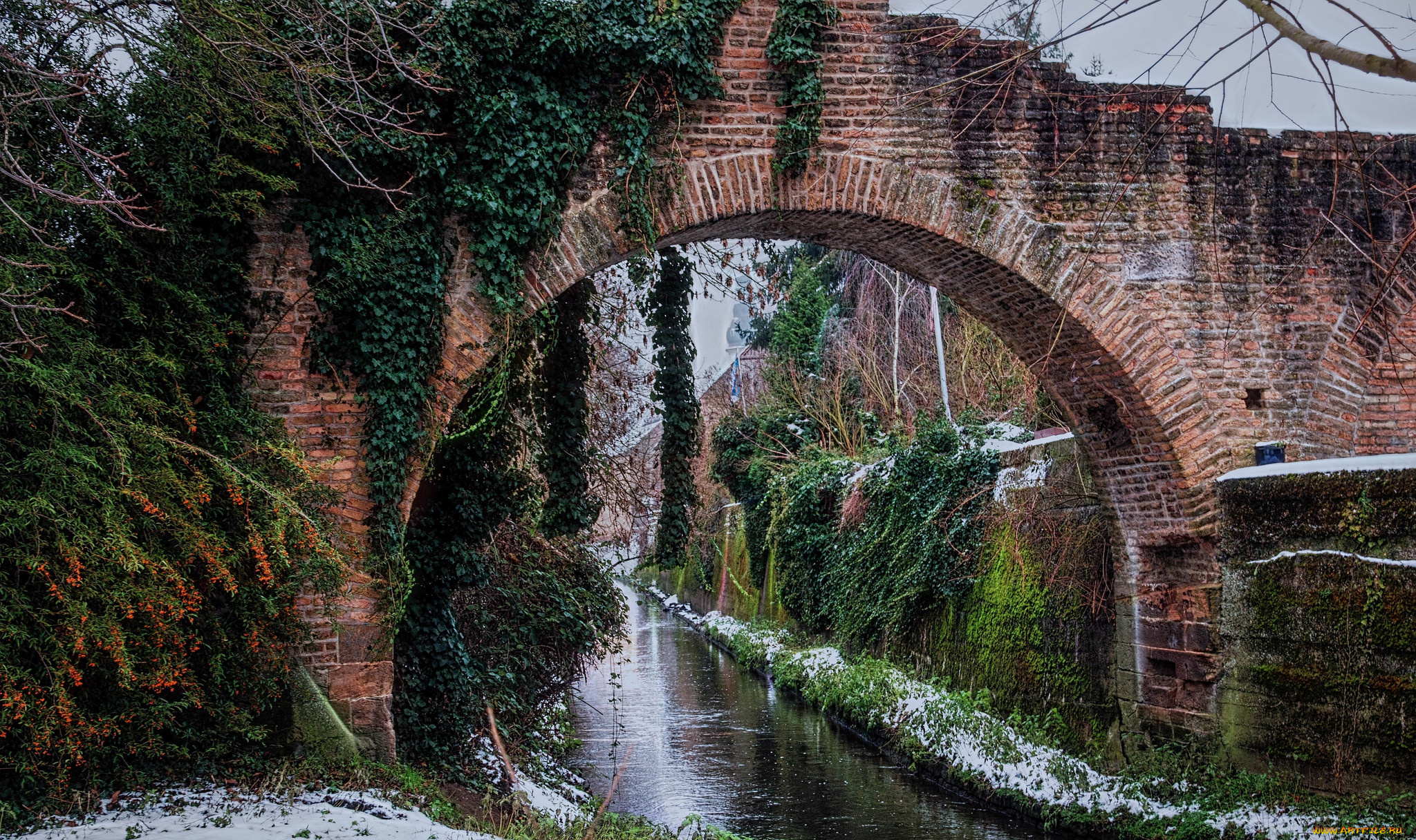 природа, реки, озера, река, мост, арка