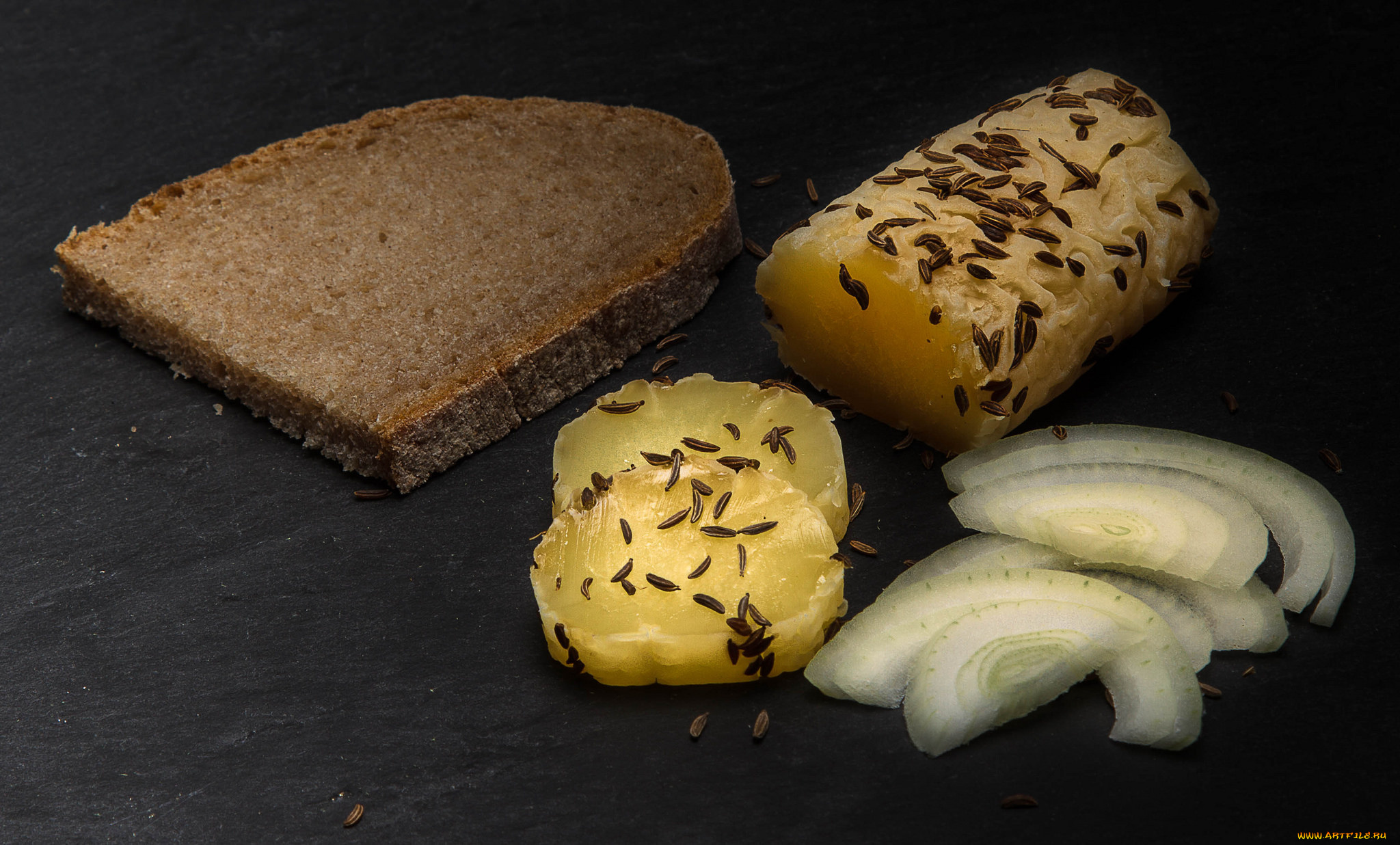 еда, разное, хлеб, лук