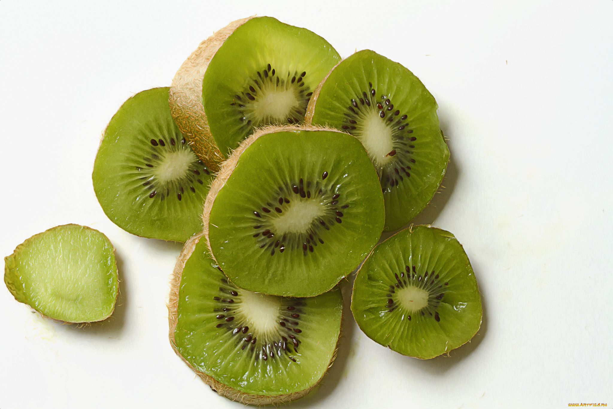 еда, киви, дольки