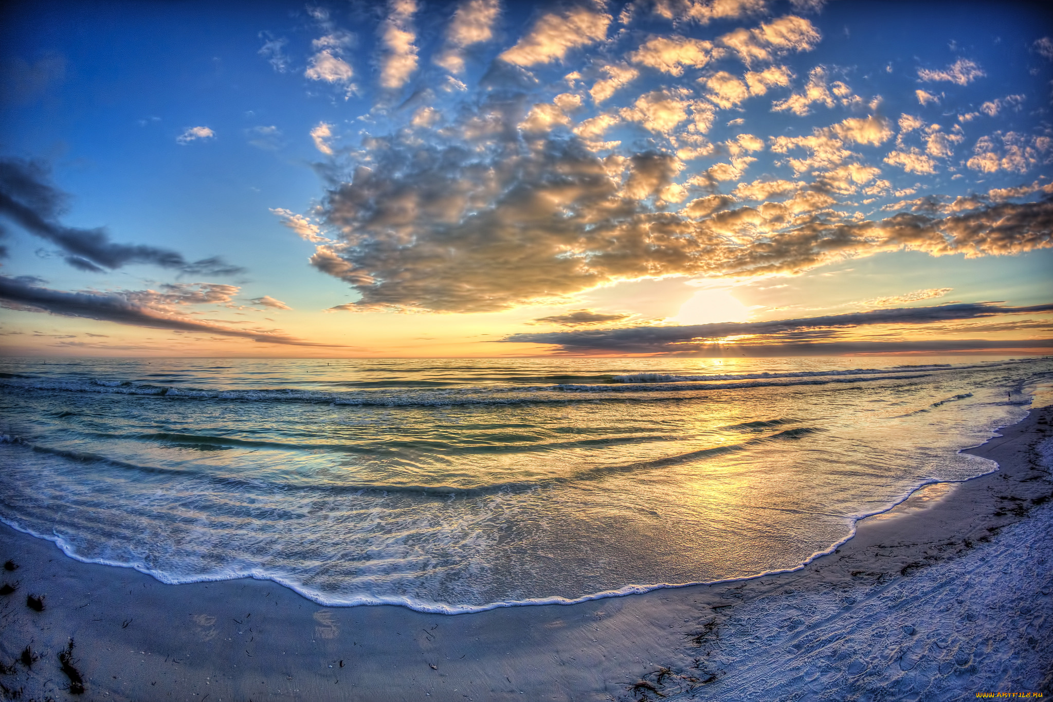 природа, восходы, закаты, океан, рассвет