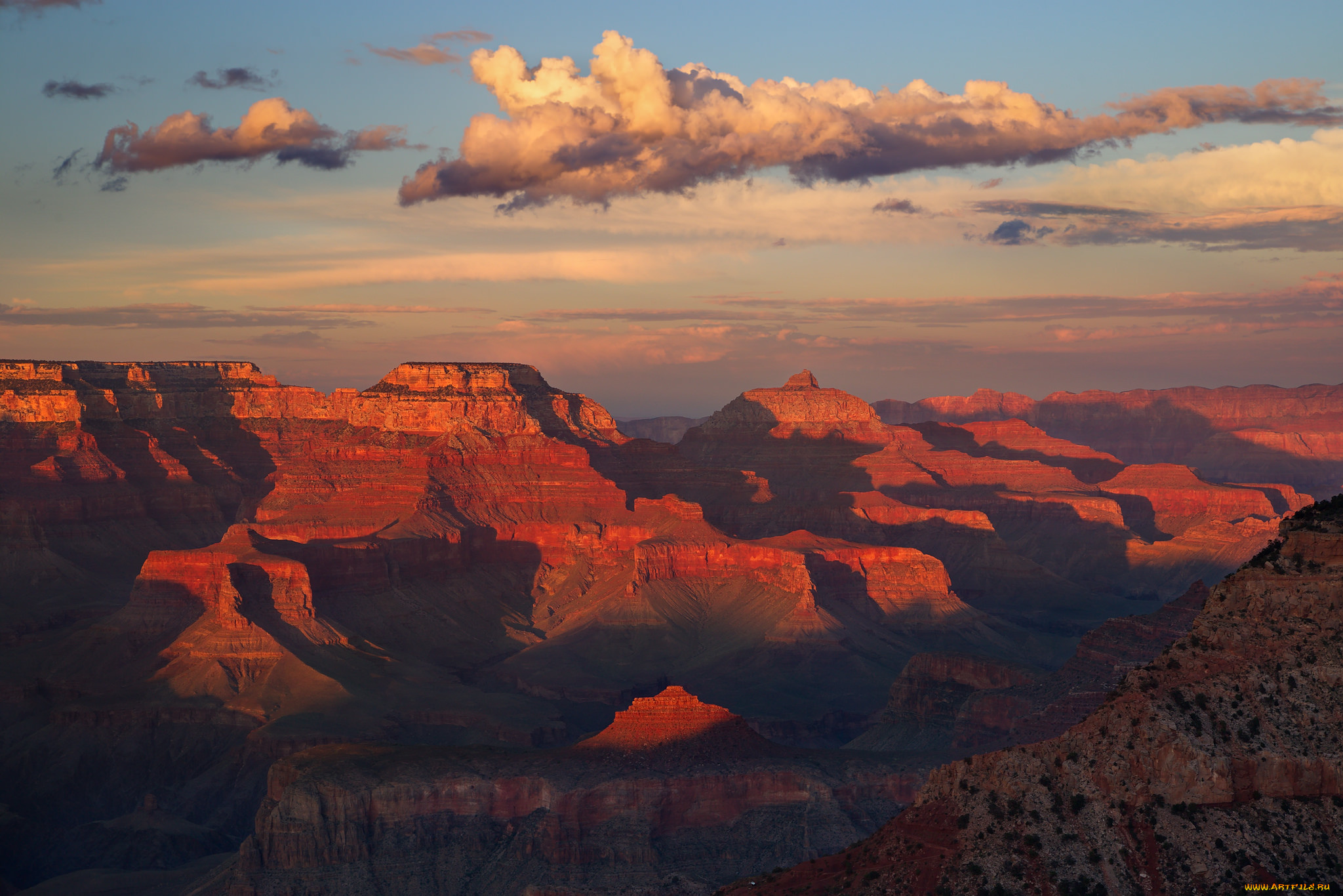 природа, горы, облака, небо