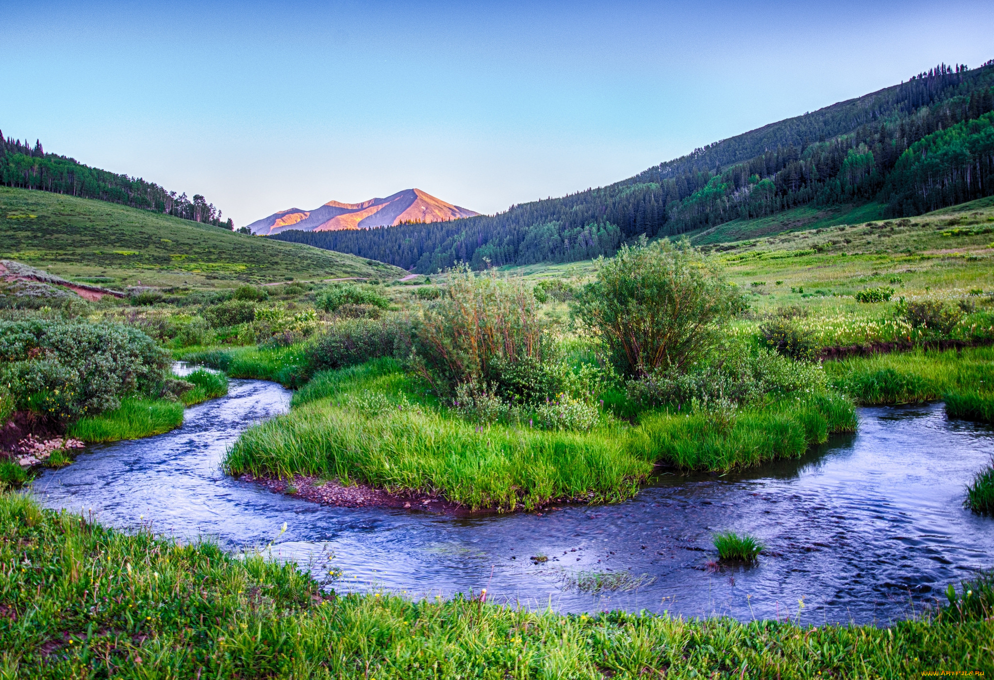 природа, реки, озера, река, лес, горы