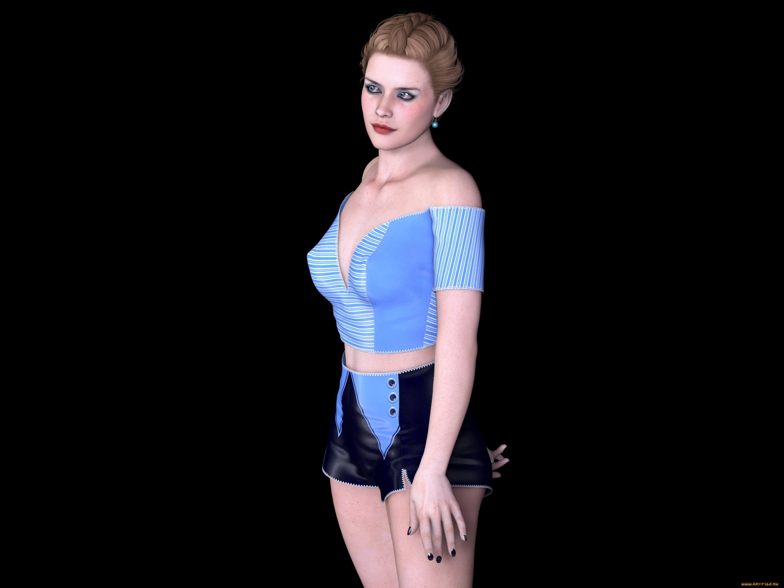 3д, графика, люди, , people, девушка, взгляд, фон