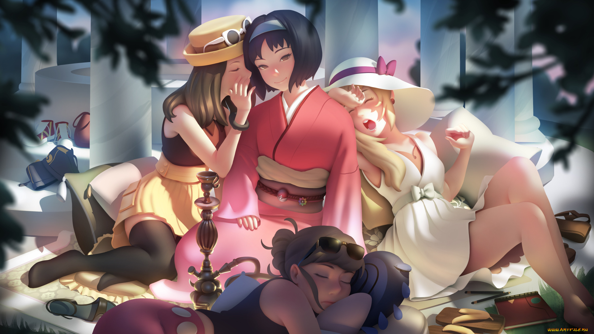 аниме, pokemon, девушки